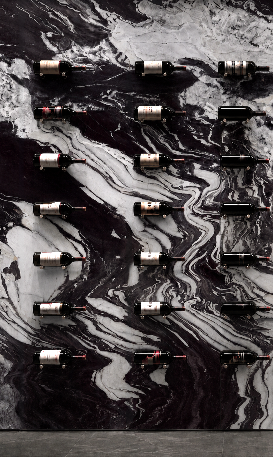 Calacatta Viola Storm Honed Marble Wine Wall