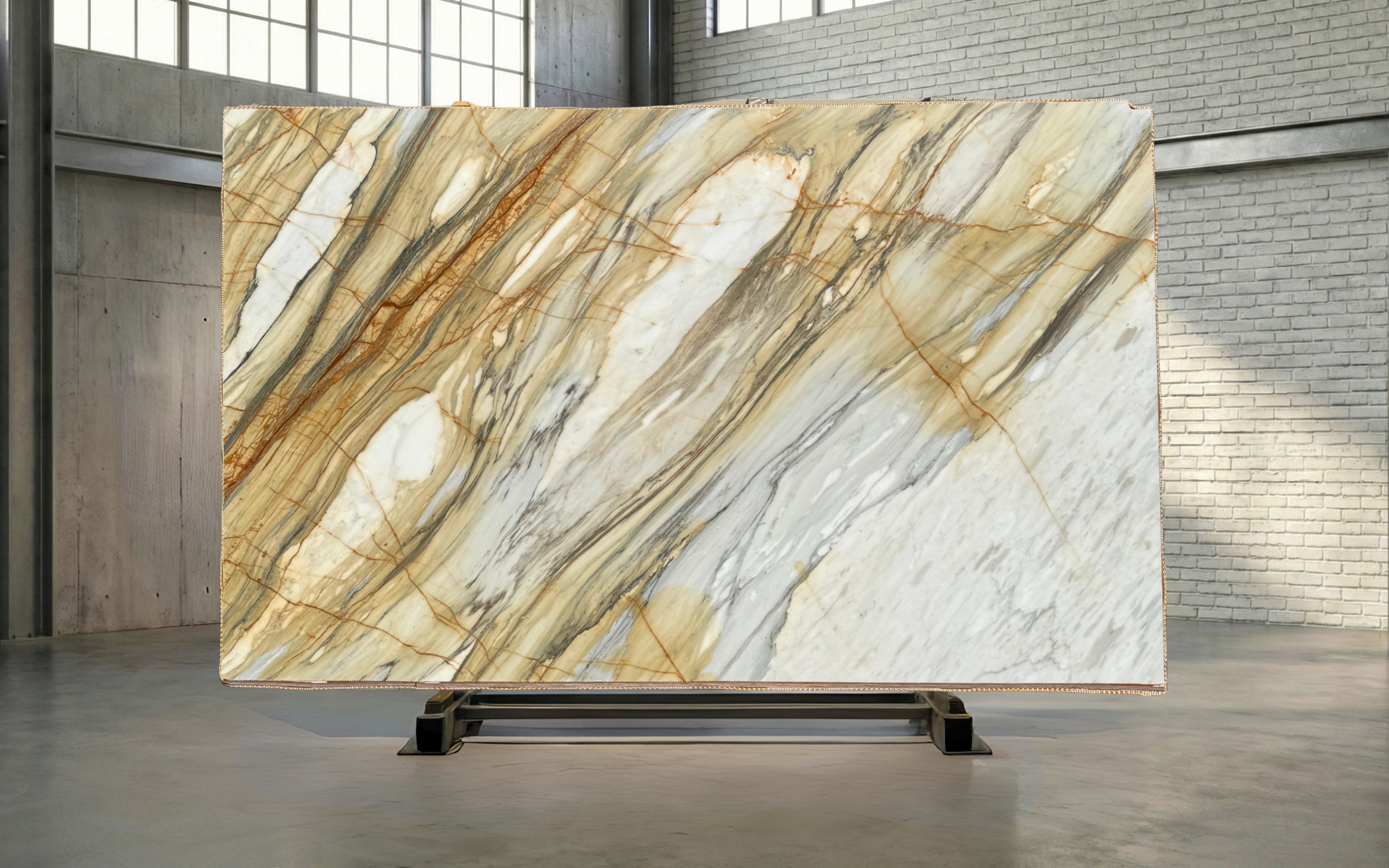 Calacatta Macchia Vecchia Borghini Honed Marble Slab