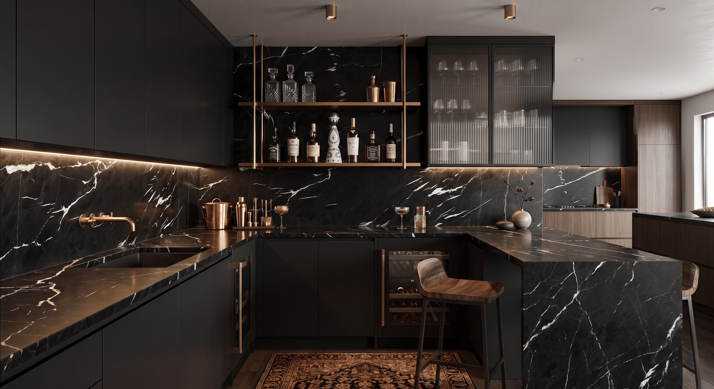 Alexandra Black Polished Butler's Pantry