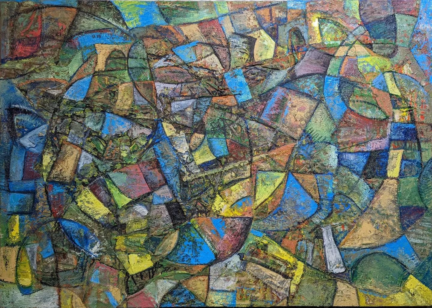 I think after adding the blue and light yellow, I'm done with this one.