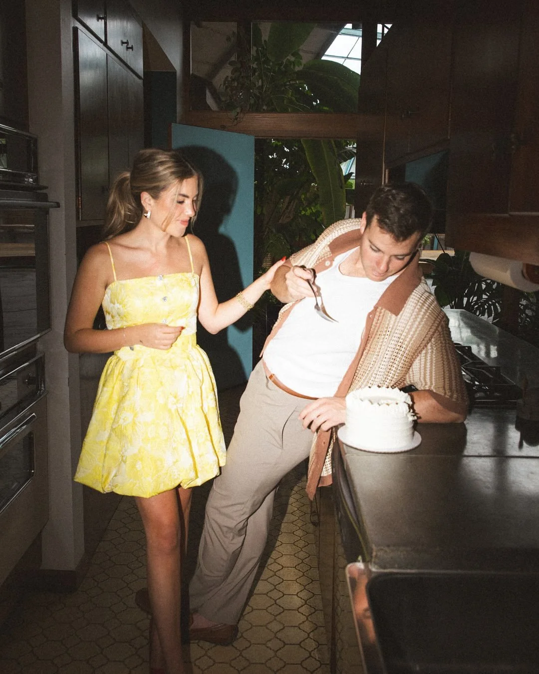 These two knew exactly what they wanted. And this is only the half of it. 

At first, it began with visions of a 1960&rsquo;s summer in Palm Springs, lawn chairs, playing cards, nothing but sun and the color cyan. All of this immediately made me thin