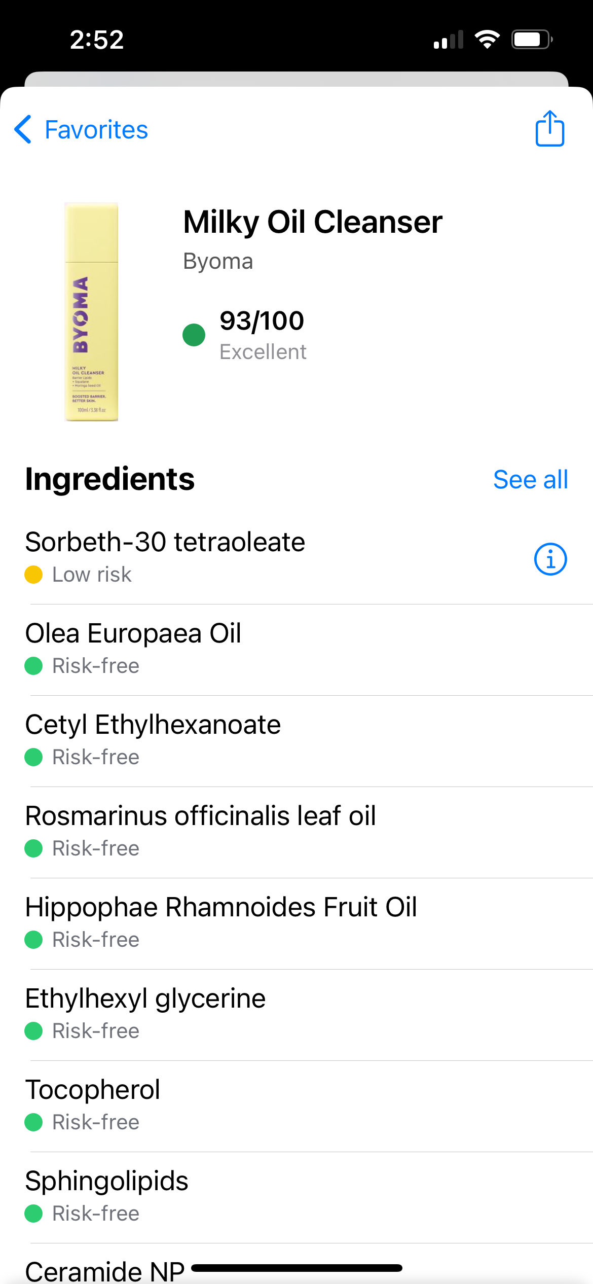 Original favorited page