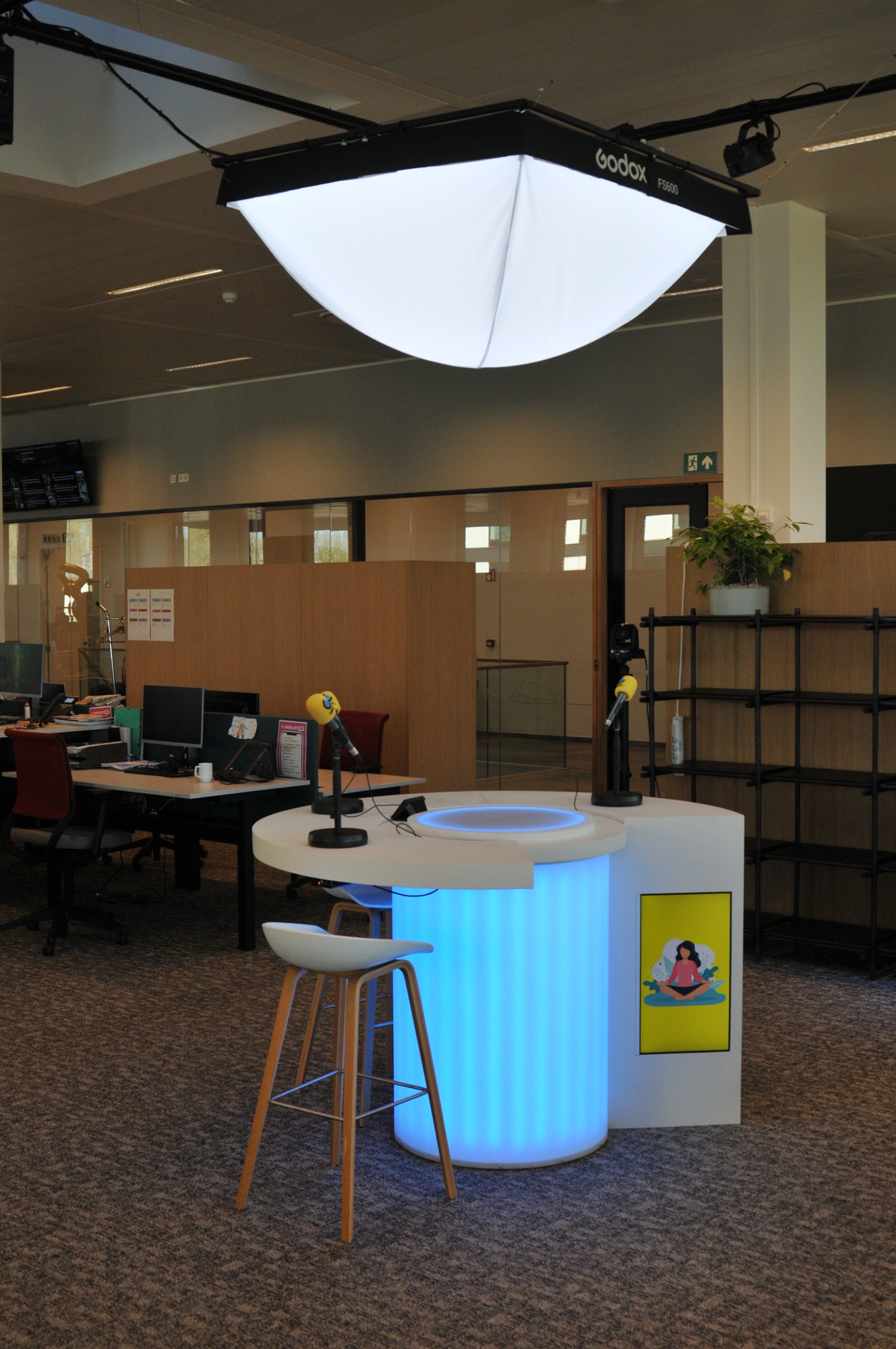 Foto van podcast studio voor HBVL