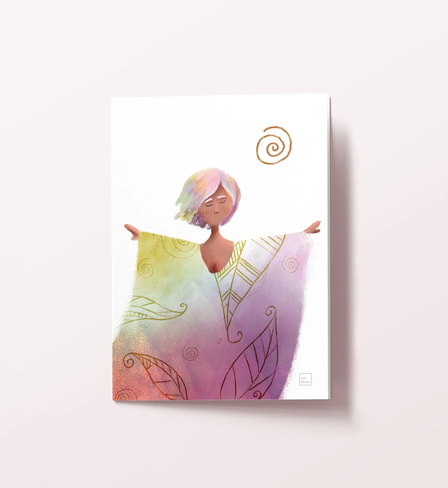 "heart on her sleeve" greeting card light the wild "heart on her sleeve" greeting card light the wild