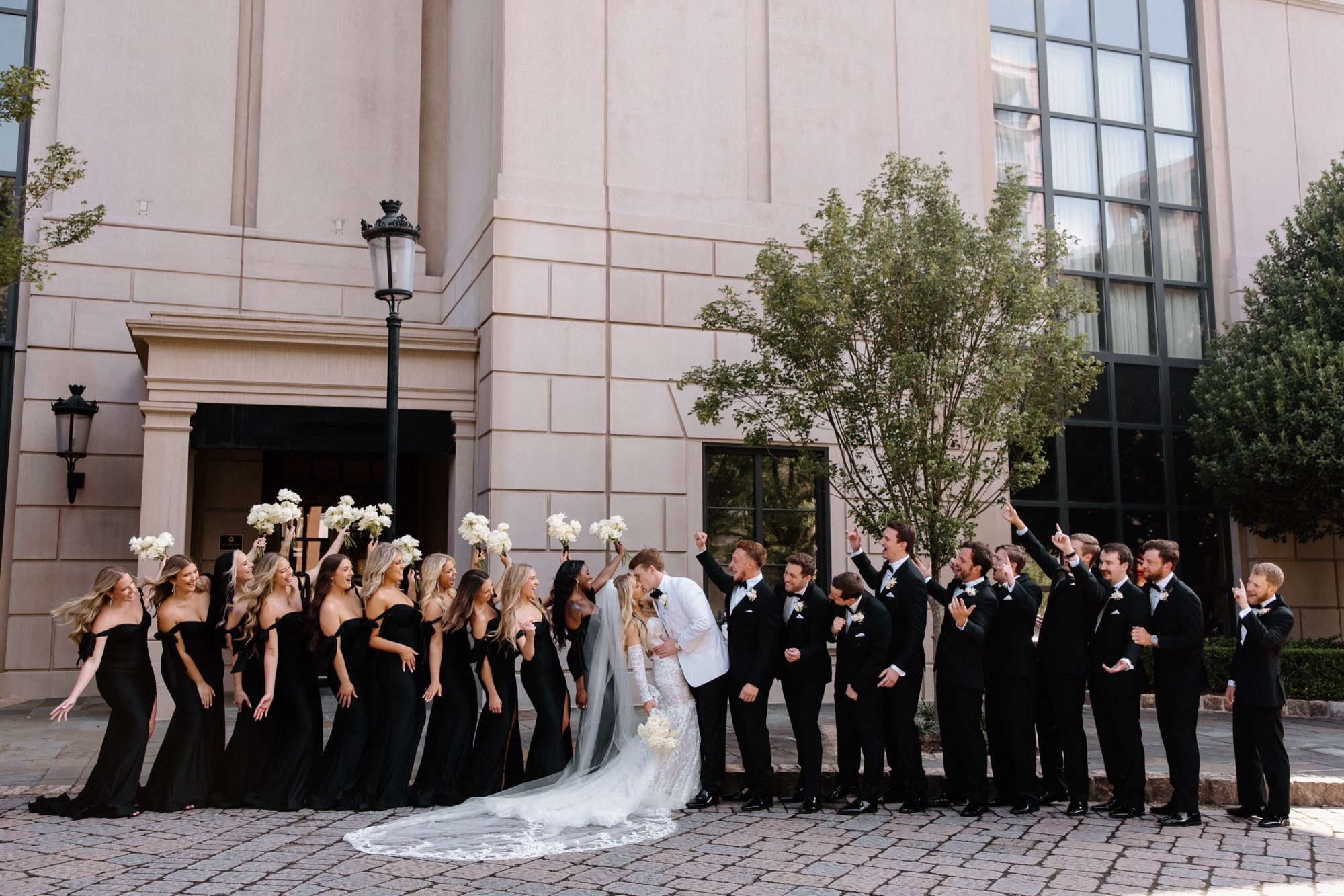 black and white luxury wedding