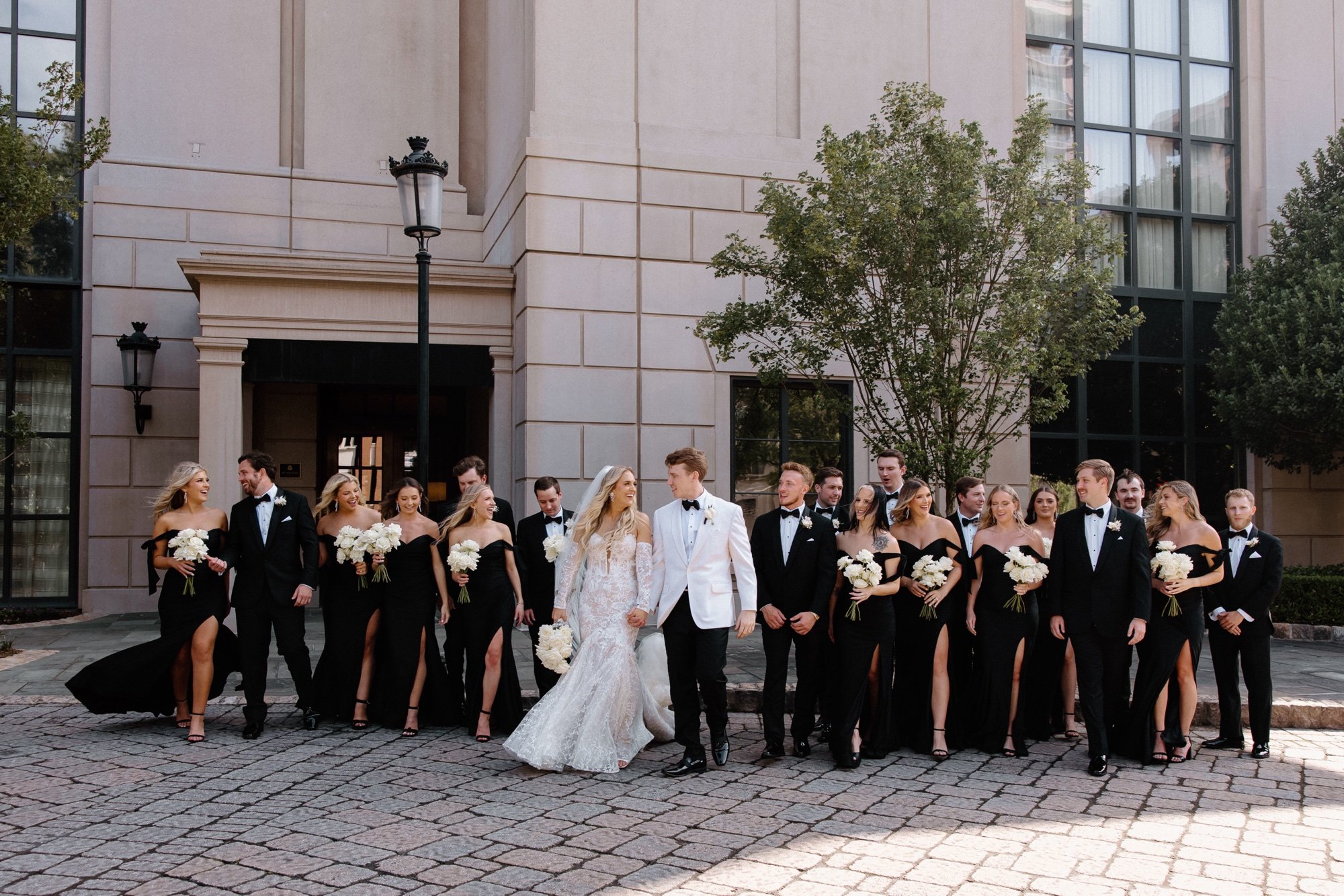 black bridesmaids dresses