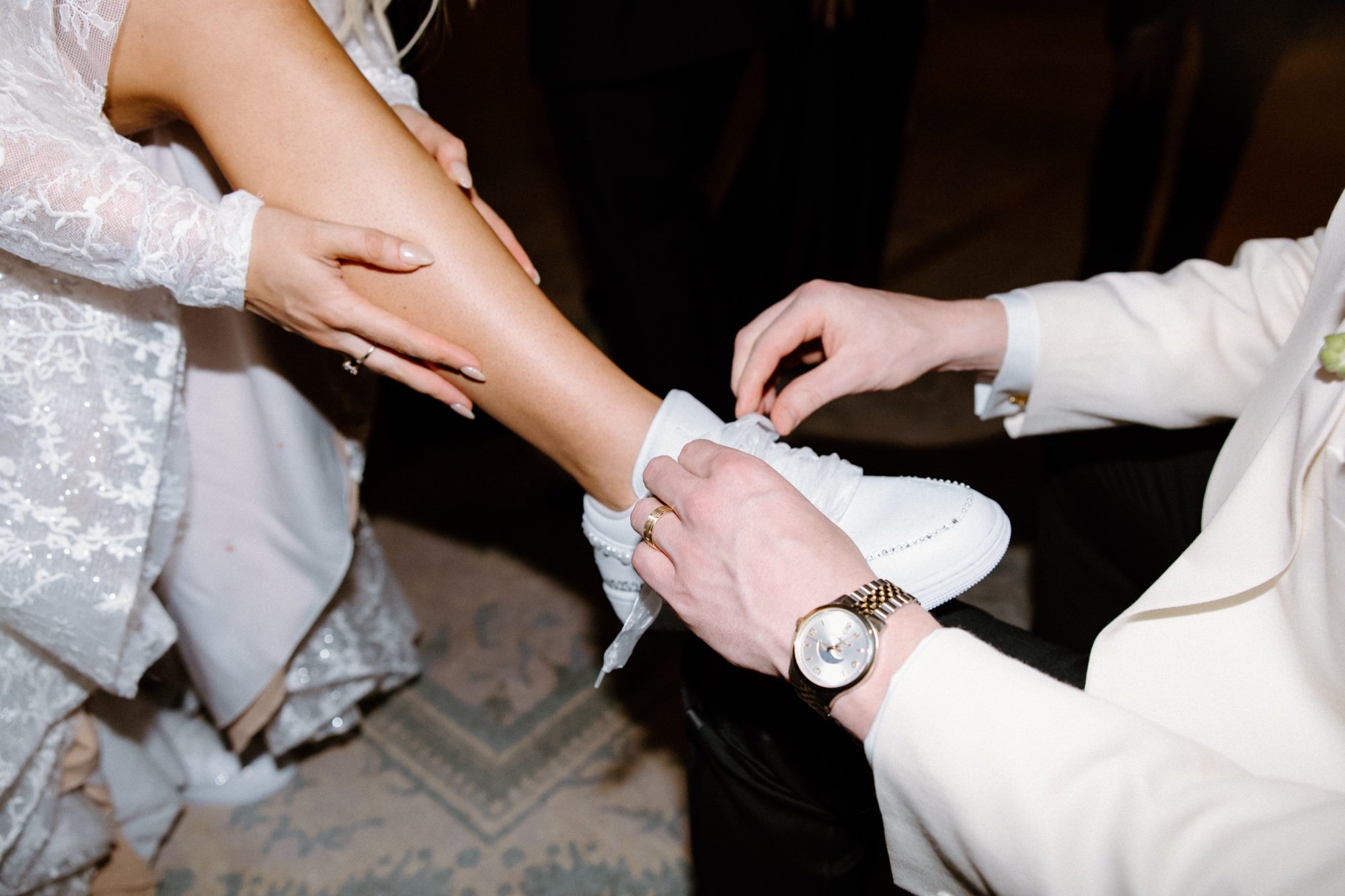 white wedding sneakers