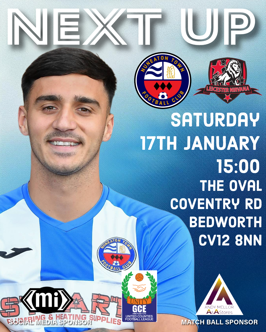 Match preview: Leicester Nirvana (H), Sat 17th Jan, 3pm