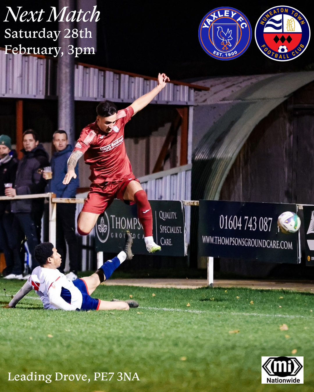 Match Preview: Yaxley (A), Sat 28th Feb, 3pm