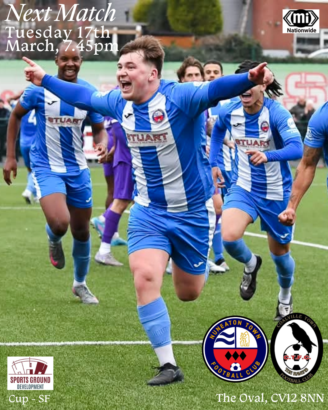 Match Preview: Coalville Town (H), Tues, 17th March, 7:45pm