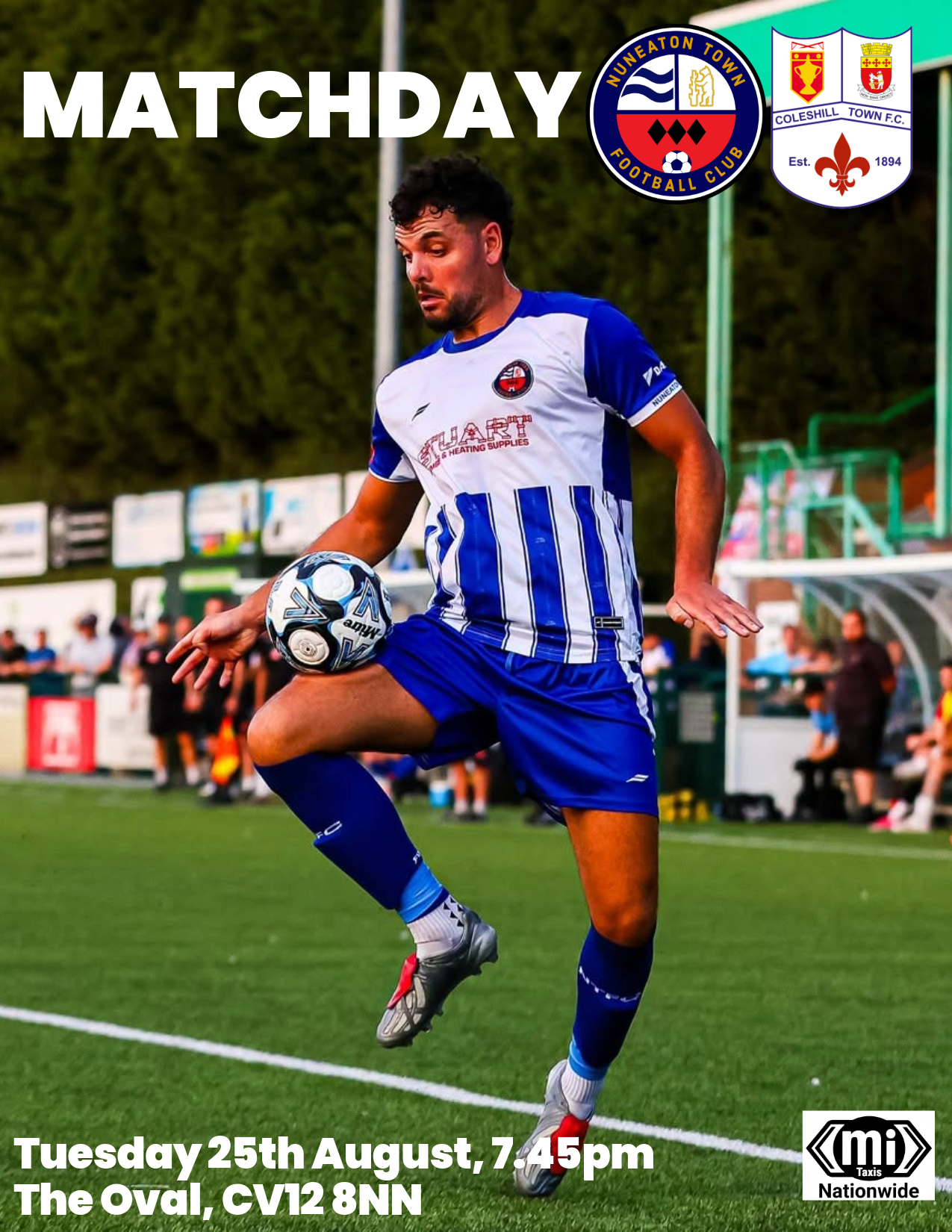 Match Preview: Coleshill Town (H), Tues 25th Aug, 7:45PM