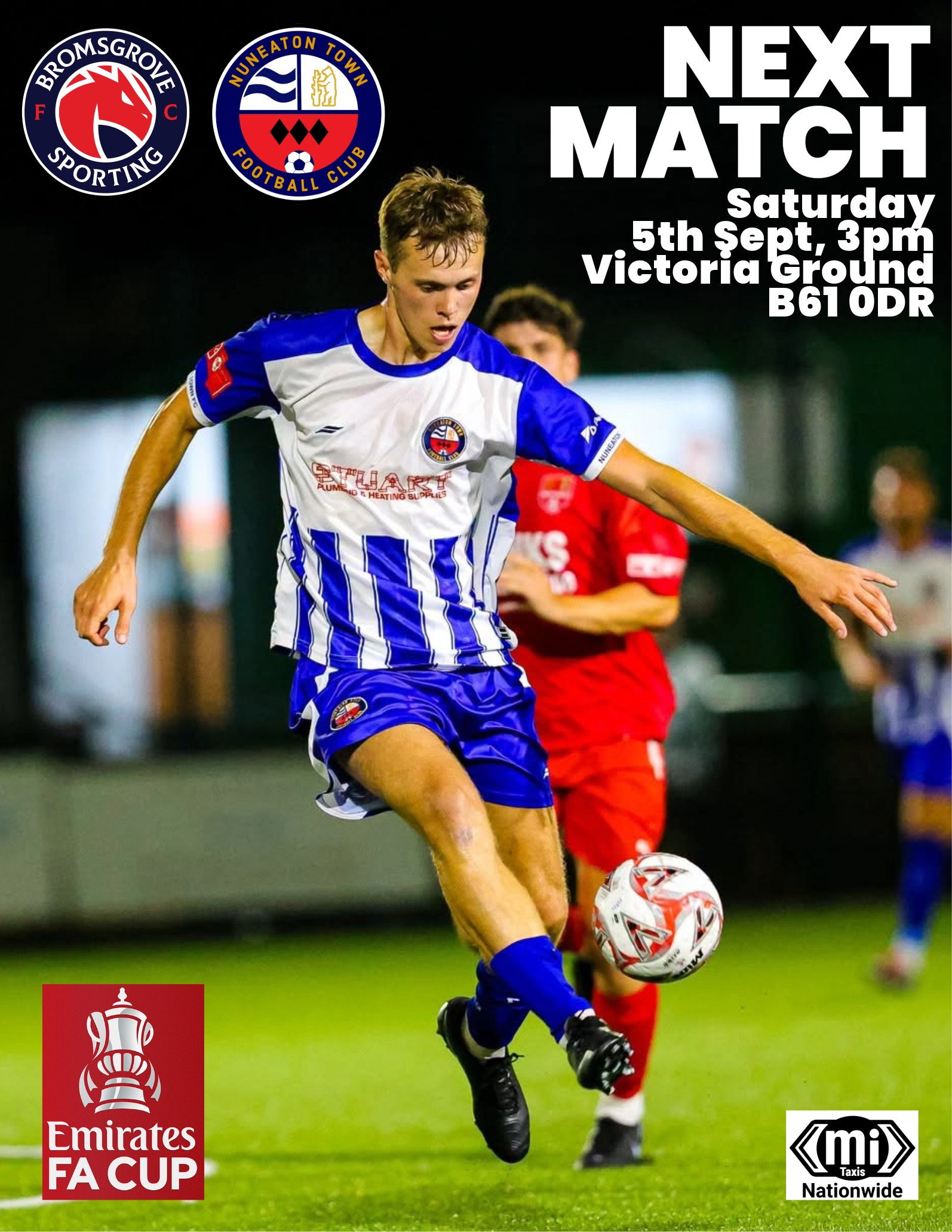 Match Preview: Bromsgrove Sporting (A - FA Cup), Sat 5th Sept, 3pm