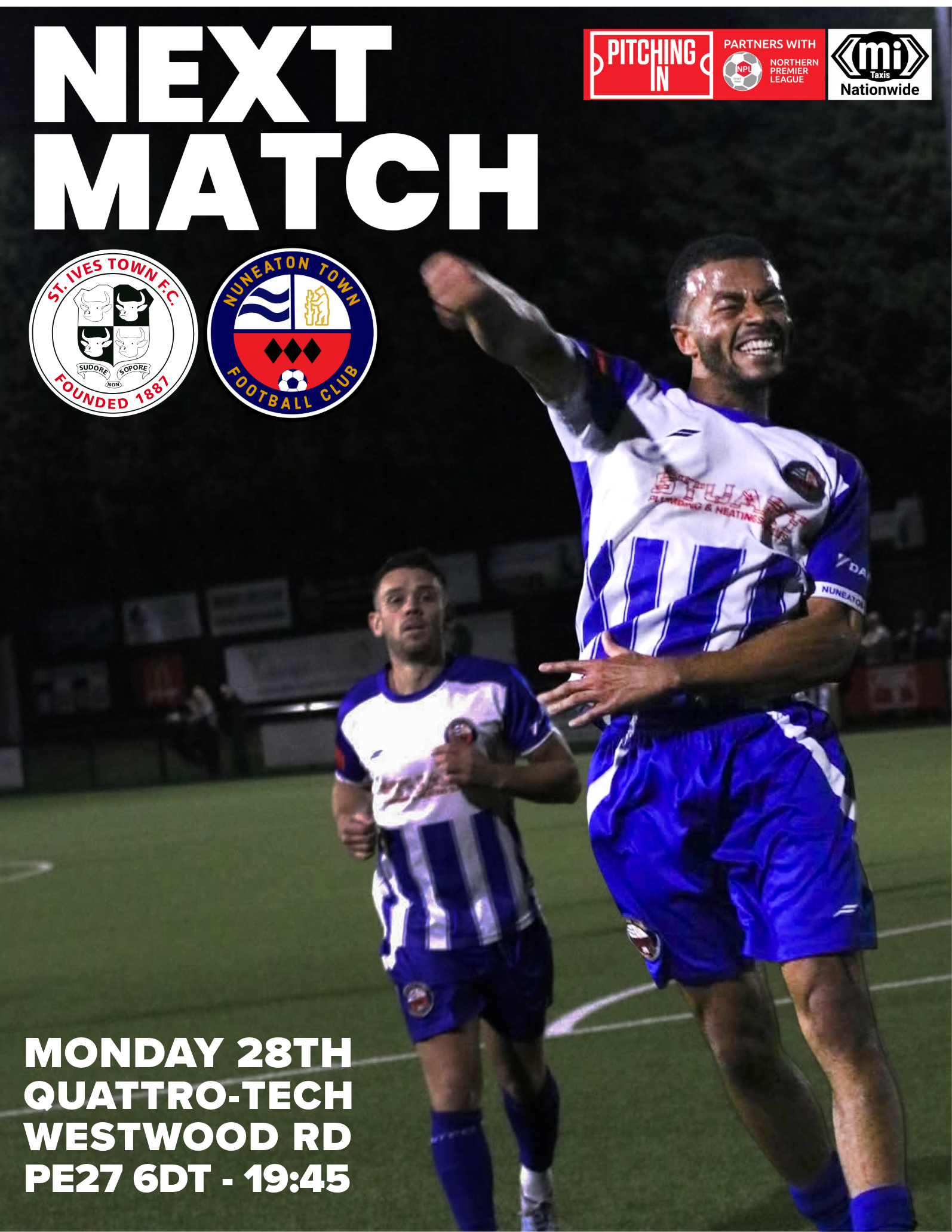 Match Preview: St Ives Town (A) - MOn 28th Sept, 7:45PM