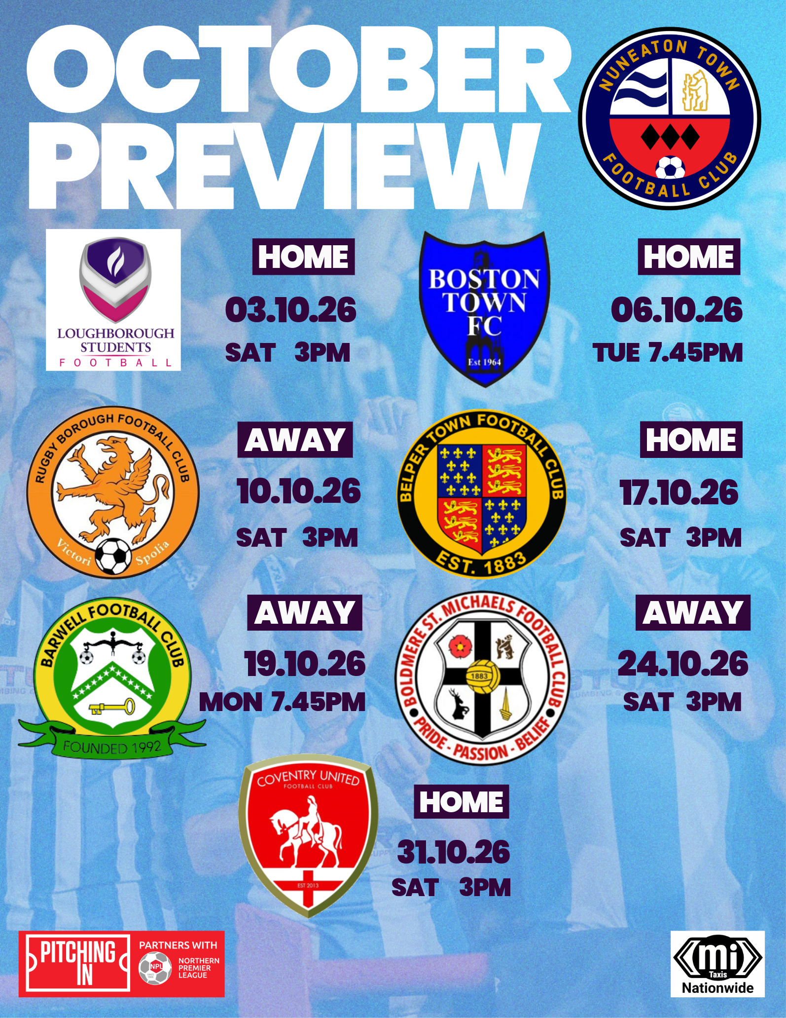 October Fixture Preview