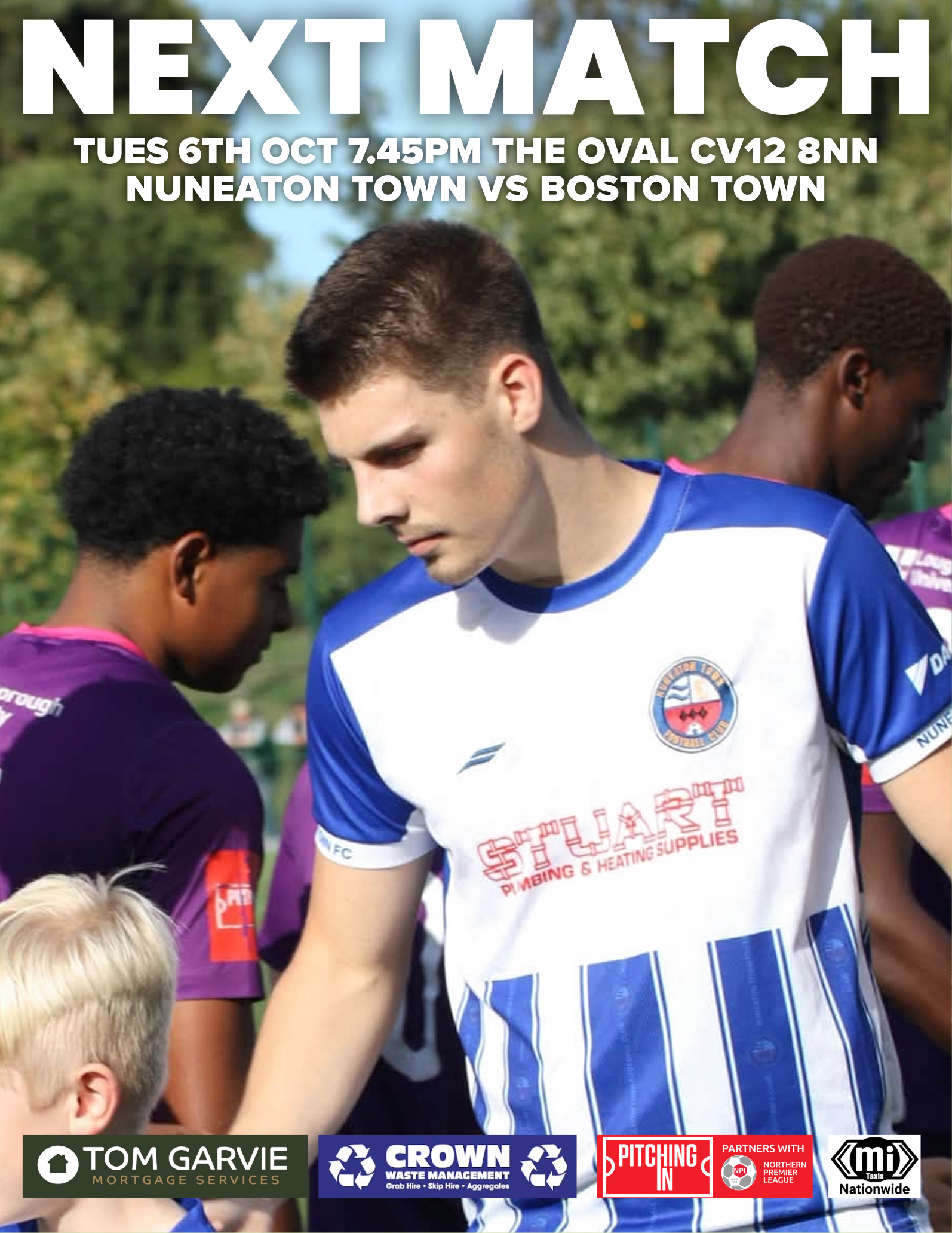 Match Preview: Boston Town (H), Tues 6th Oct, 7.45PM