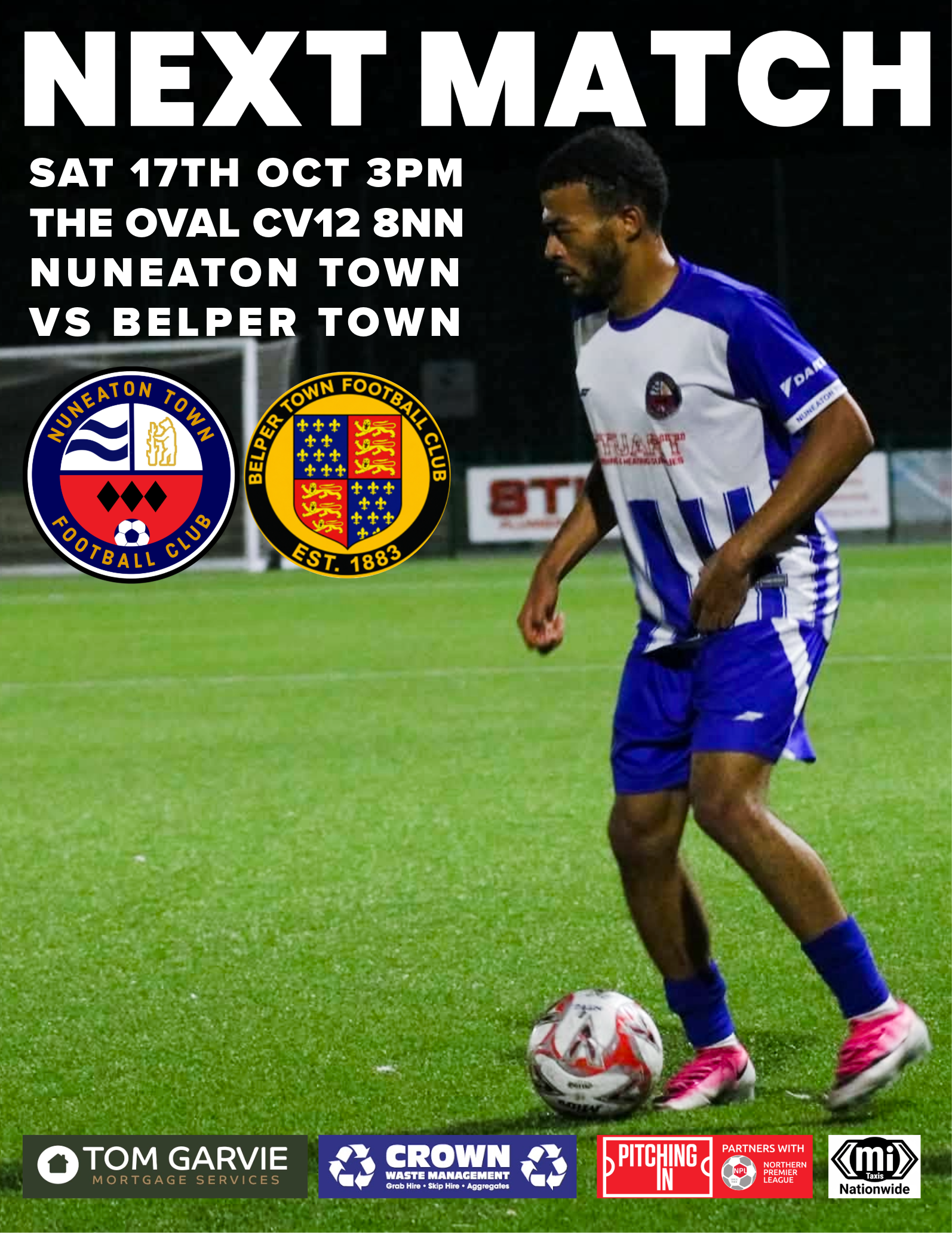 Match Preview: Belper Town (H), Sat 17th Oct, 3pm