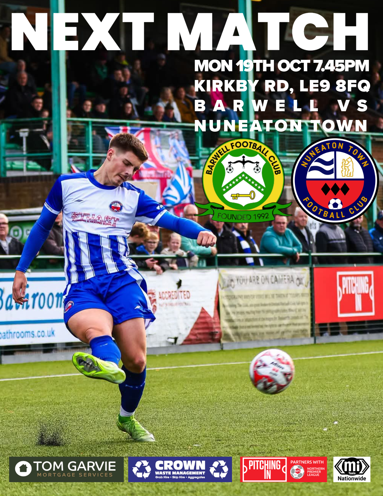 Match Preview: Barwell (A), Mon 19th Oct, 7.45PM