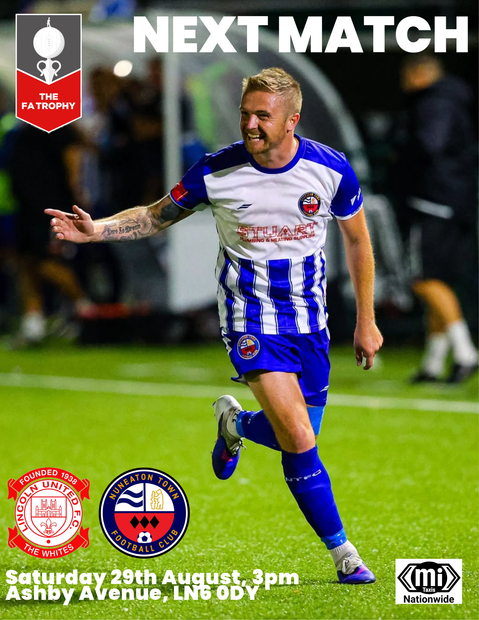 Match Preview: Lincoln Utd (A - FA Trophy), sat 29th August, 3pm