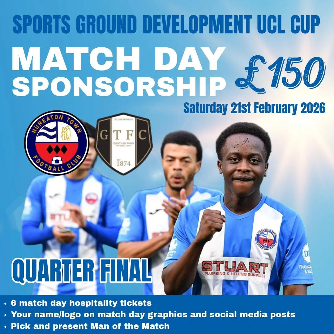 21/02/26: NTFC v Grantham Town (Cup QF) Match Day Sponsorship