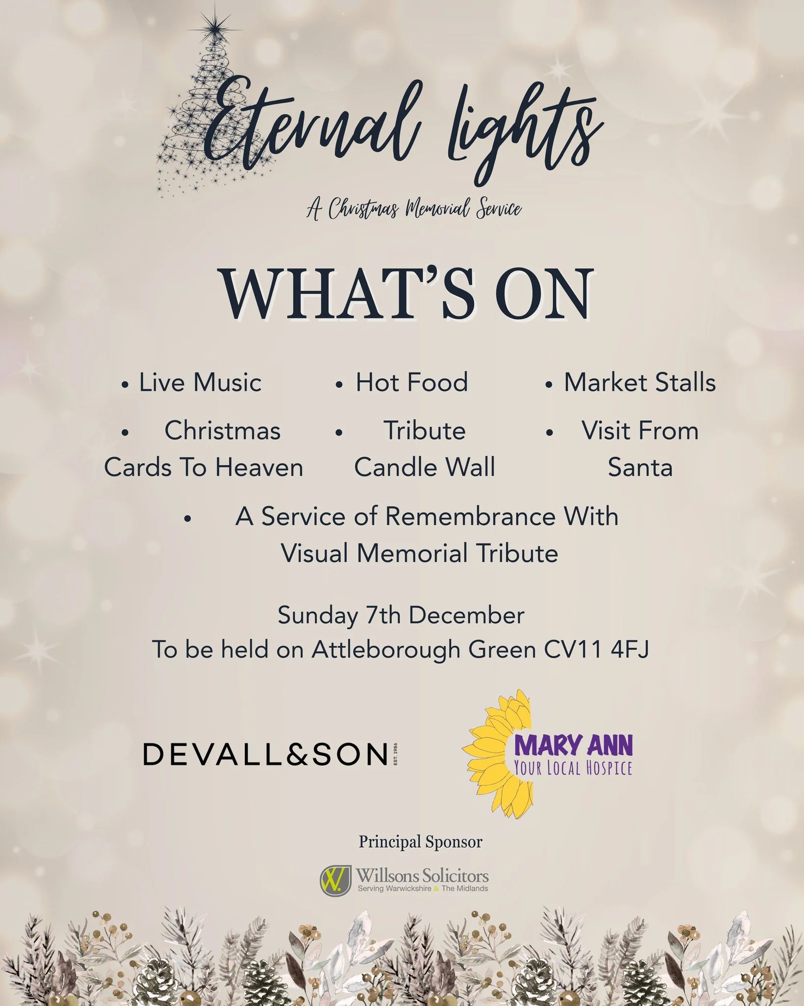 Eternal Lights Christmas Memorial Service - Sun 7th Dec