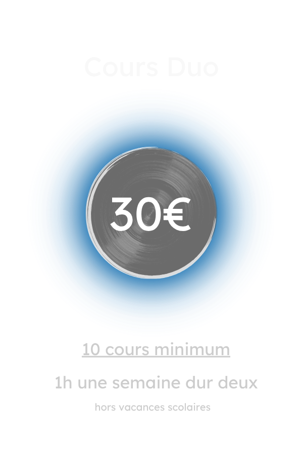 Cours de Chant, Inscription Année 1 semaine sur 2 Duo  - 30€ par personne