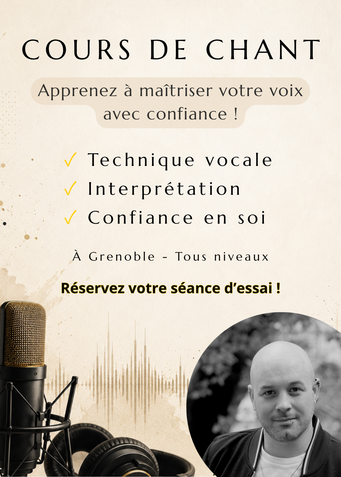 Inscriptions aux cours de chant 2026 - 2027