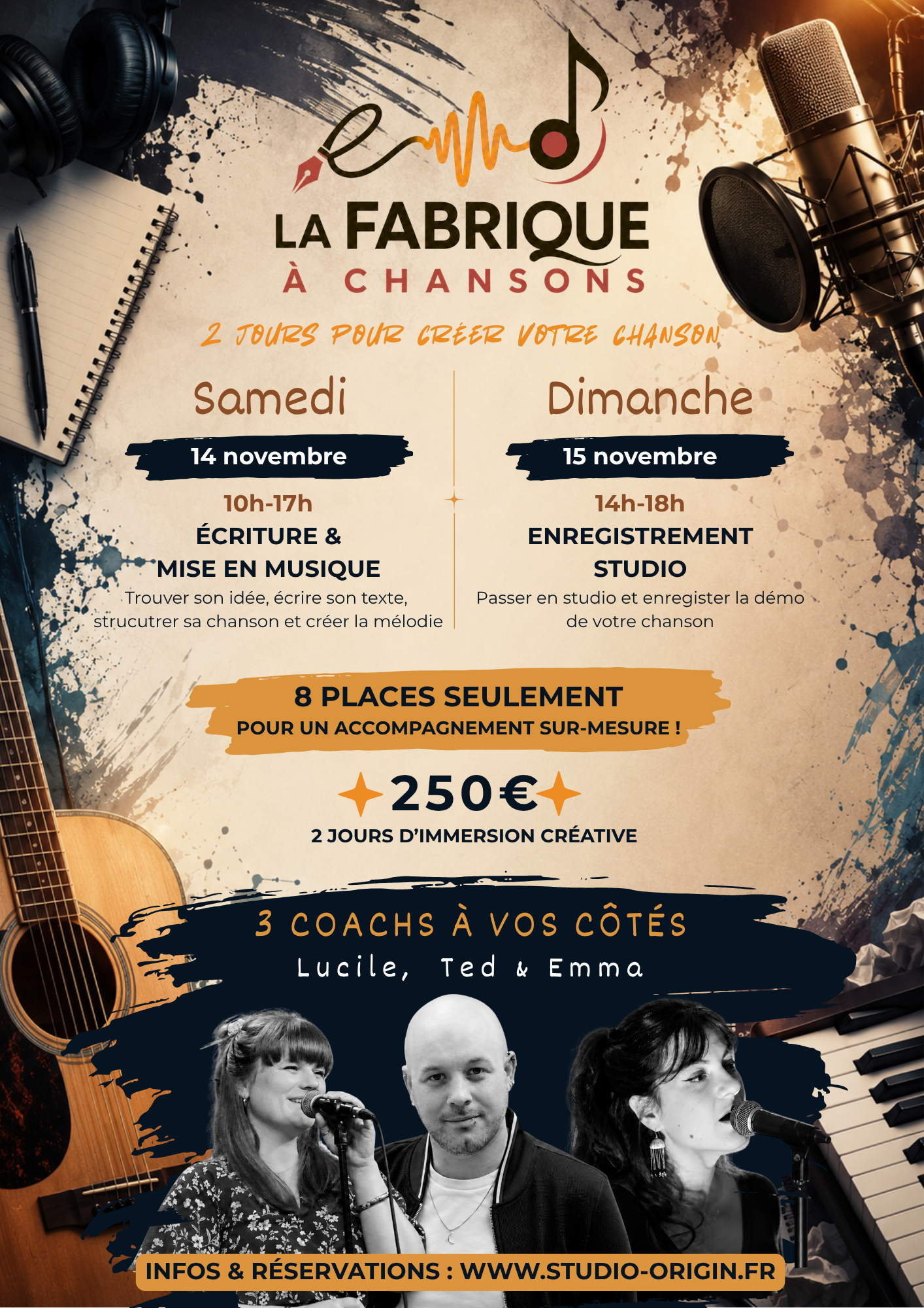 La Fabrique à chansons : deux jours pour créer votre propre morceau à Grenoble