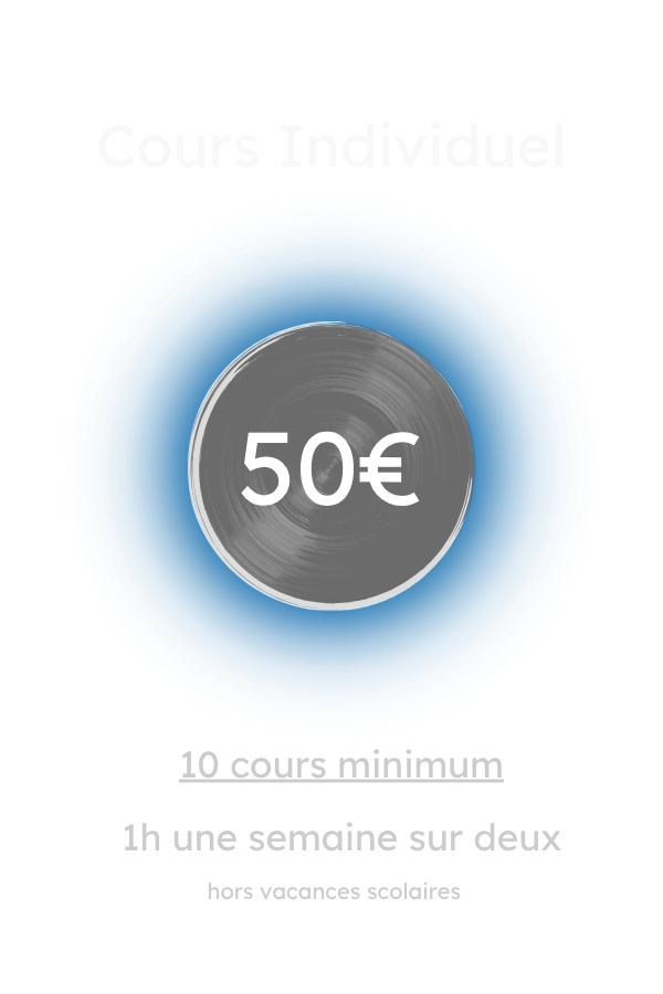 Cours de Chant, Inscription Anné 1 semaine sur 2 Indiv  - 50€ par personne