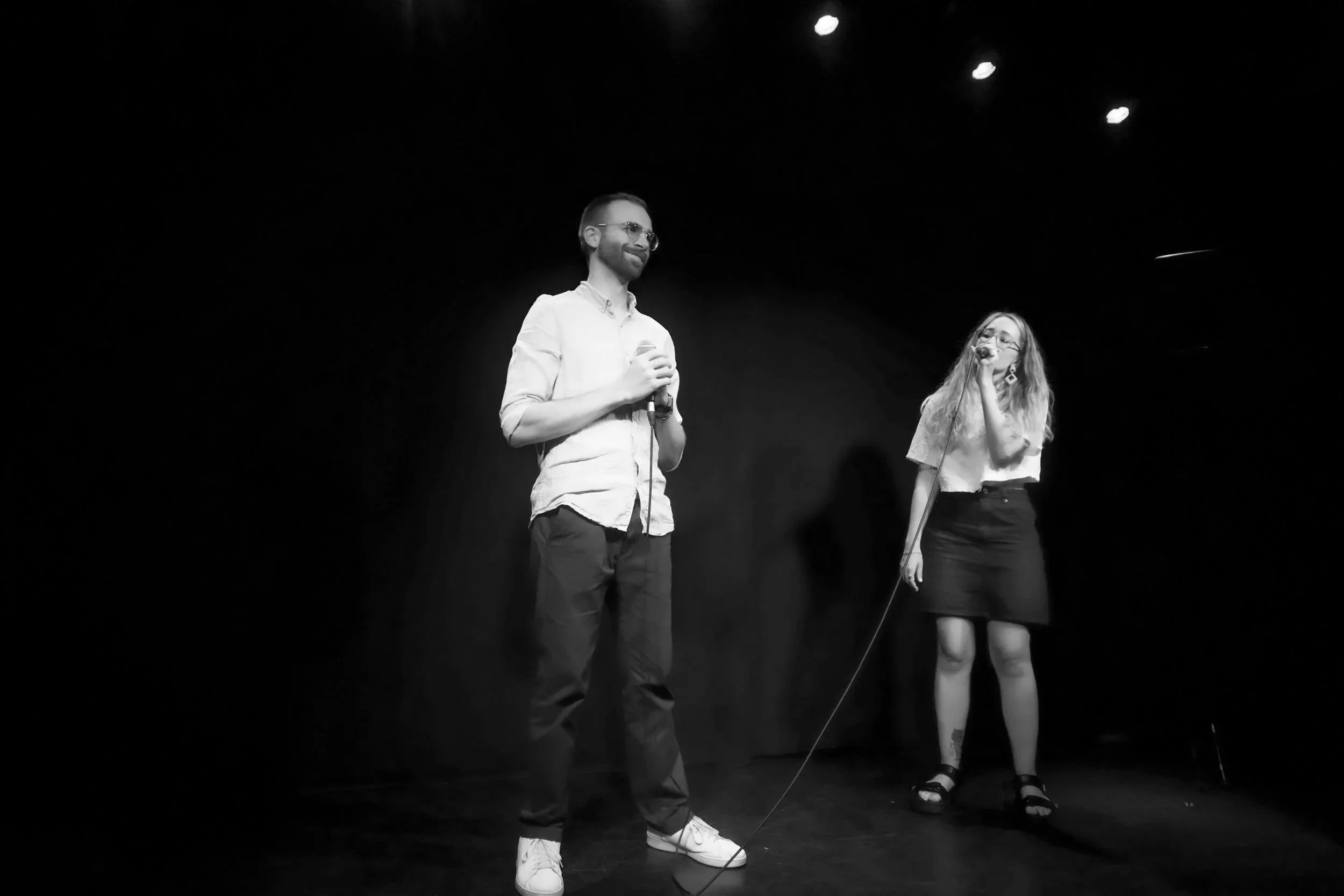 Duo d’élèves de Studio Origin lors d’un concert