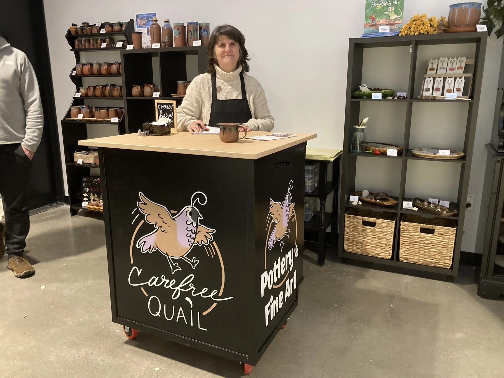 Kiosk sign painting by Shelly Metzger Acorn Murals, Tumwater, WA