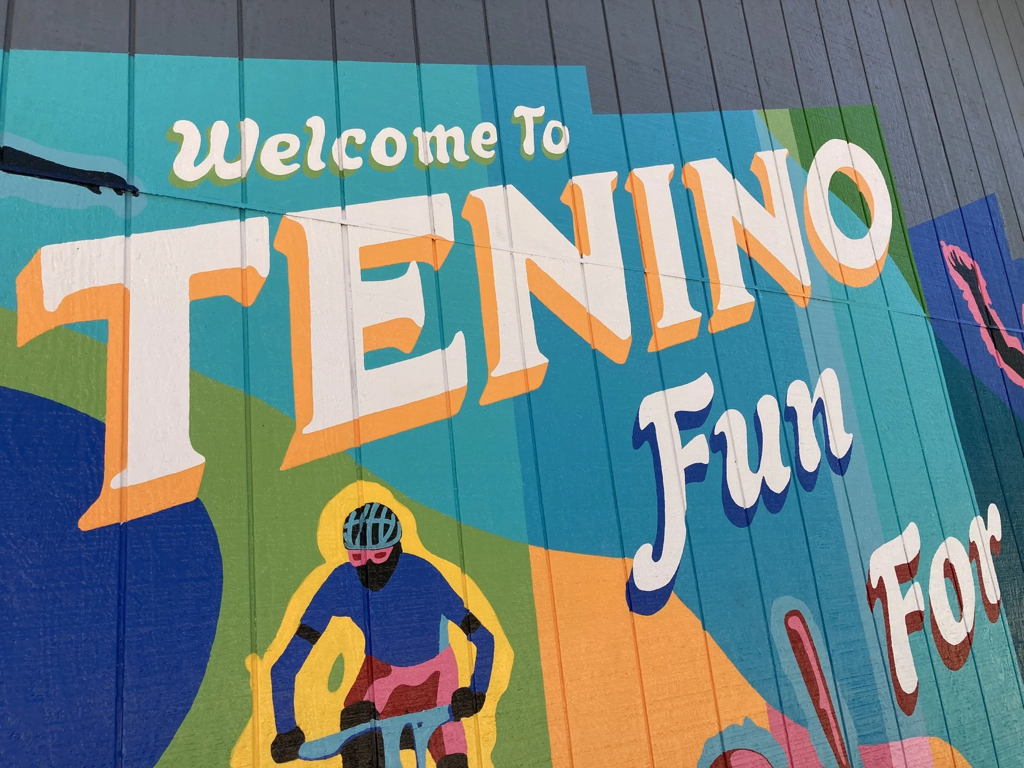 Mural painted for the City of Tenino, WA by Shelly Metzger Acorn Murals