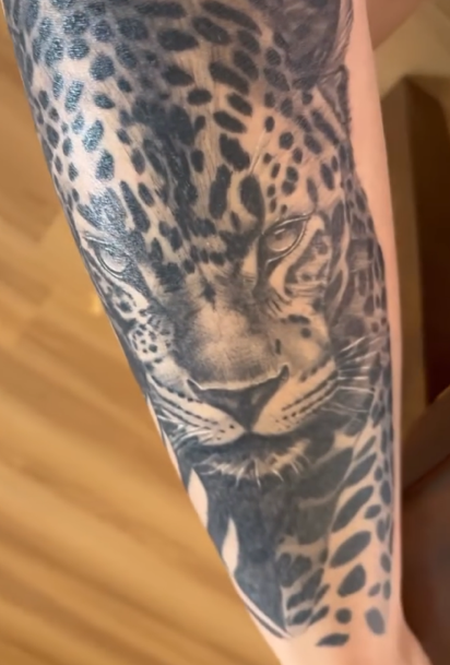 leopard tattoo done by a Redding tattoo artist