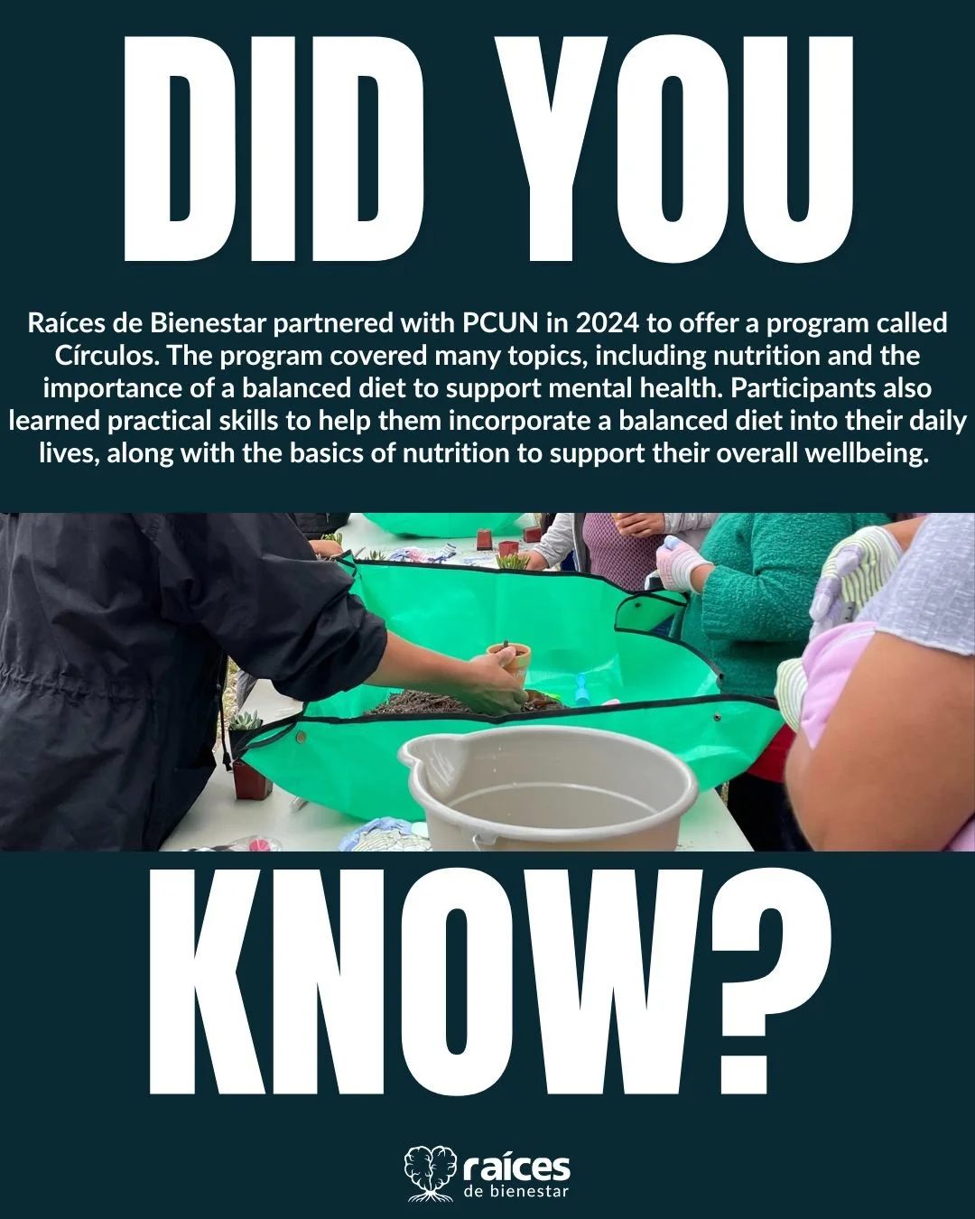 Raíces de Bienestar se dedica a empoderar a la comunidad dotándola de habilidades esenciales. Nuestro cerebro necesita algo más que relajación; necesita una nutrición adecuada. Una deficiencia de nutrientes vitales puede provocar problemas como alteraciones del estado de ánimo. 