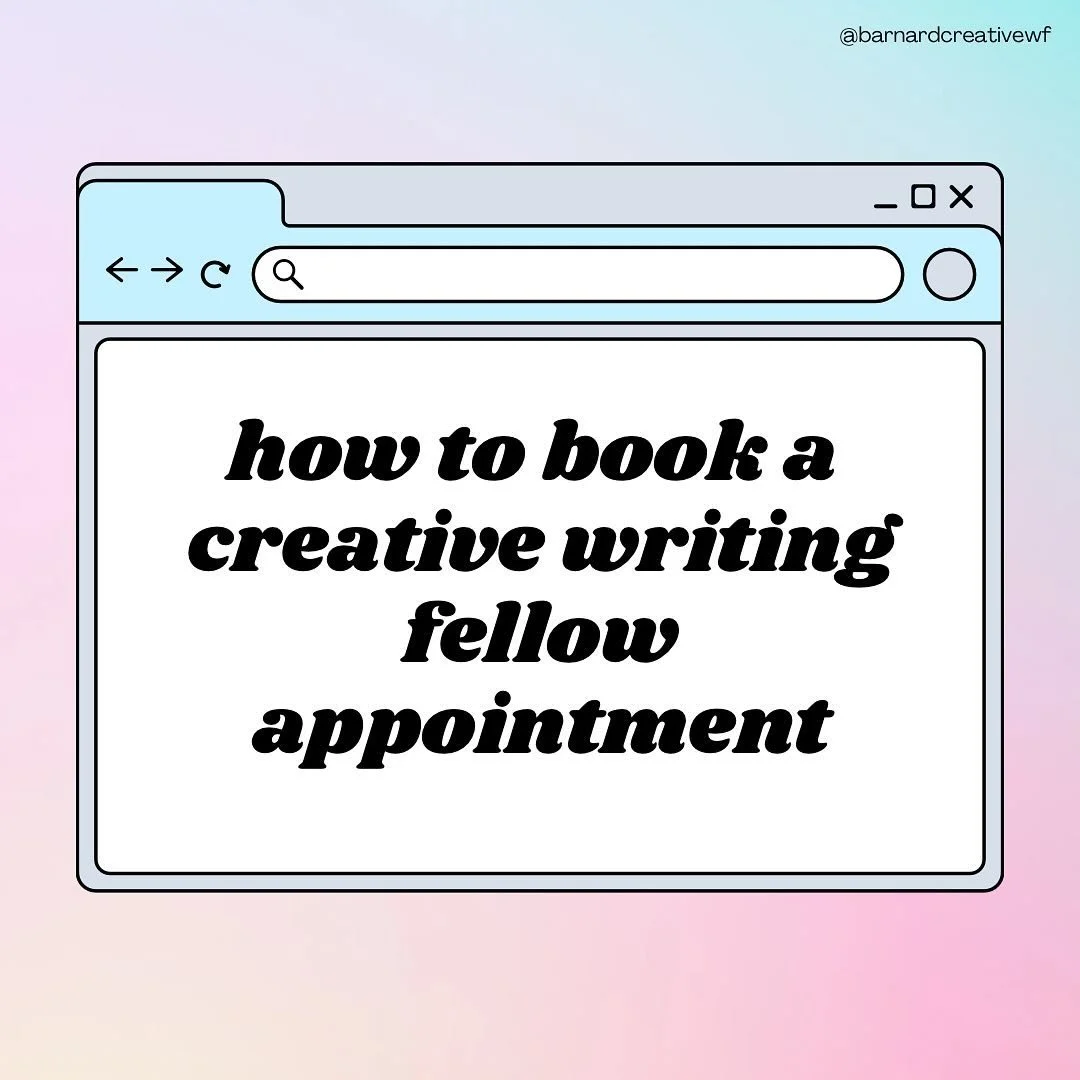 ⚡️⚡️!! BIG NEWS !!⚡️⚡️
The moment you&rsquo;ve all been waiting for is here: CREATIVE WRITING FELLOW APPOINTMENTS🤩

Want to go over a piece you&rsquo;ve been nuturing since sophomore year of high school? Have a poem due for Intro to Poetry Writing? 