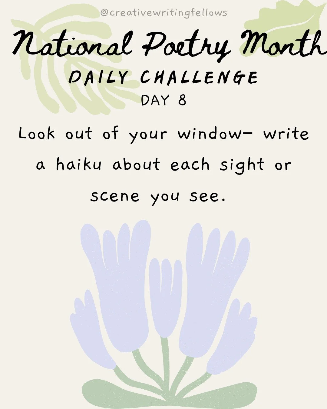#NationalPoetryMonth daily prompt challenge Week 2!🌷🌱