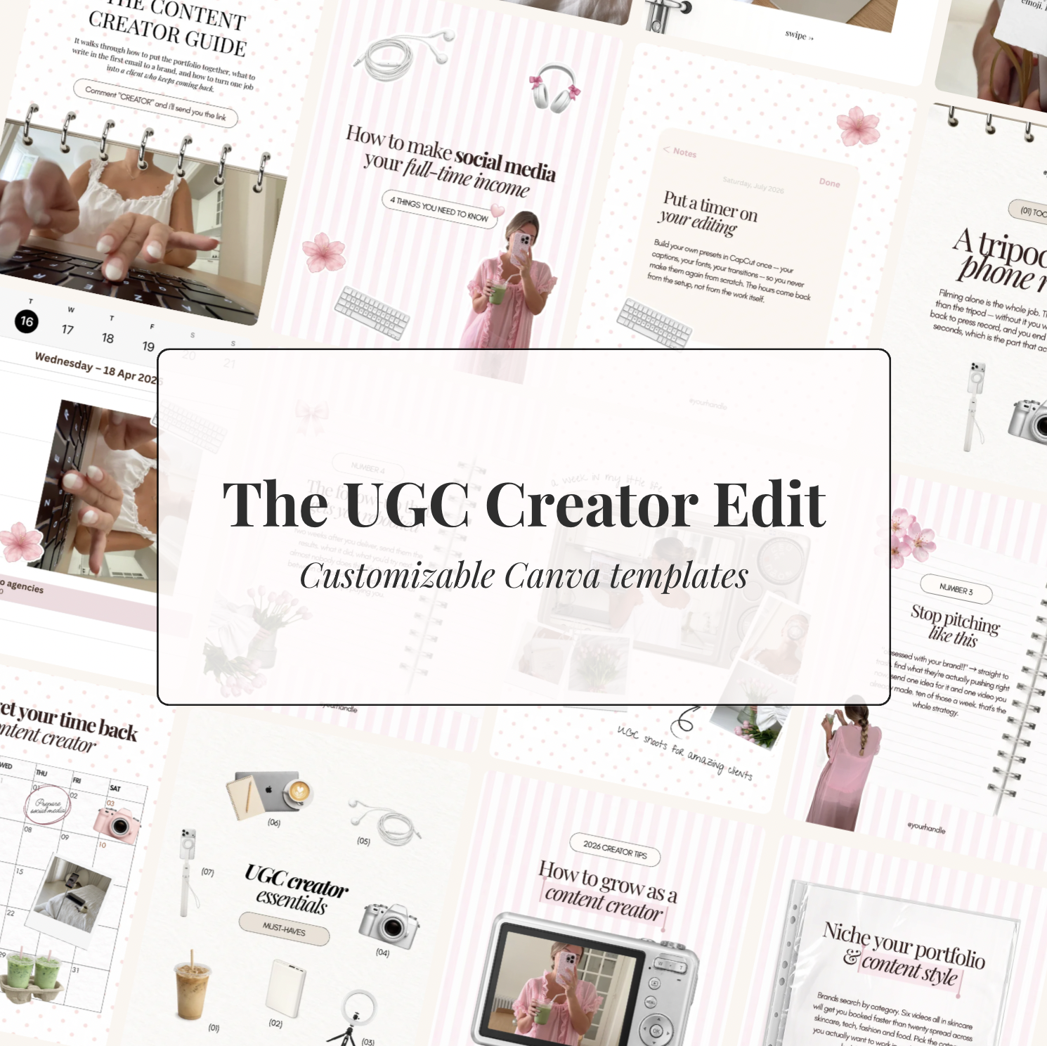 UGC Creator Customizable Canva Templates