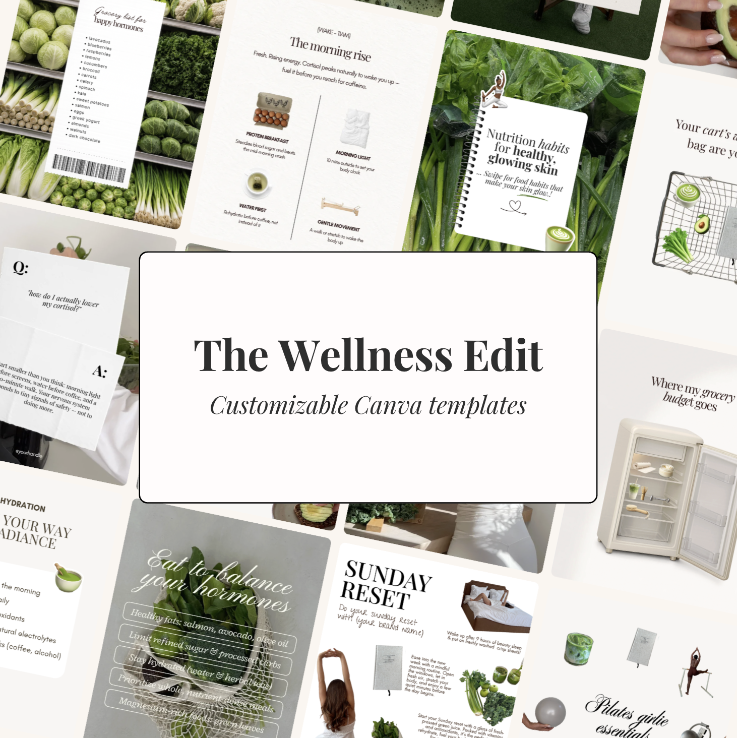 Wellness Customizable Canva Templates