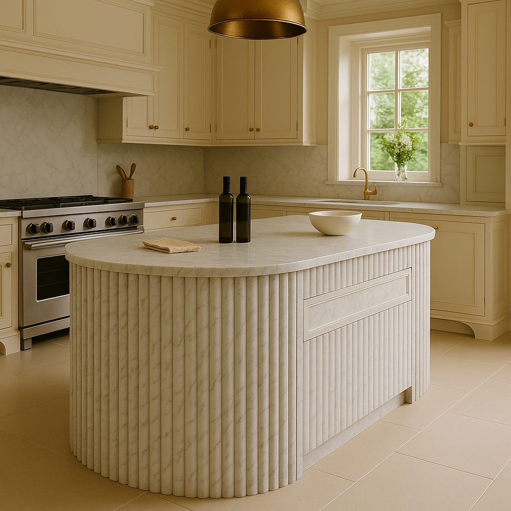 Undermount sink.  Modern kitchen sink with stainless steel faucet and countertop