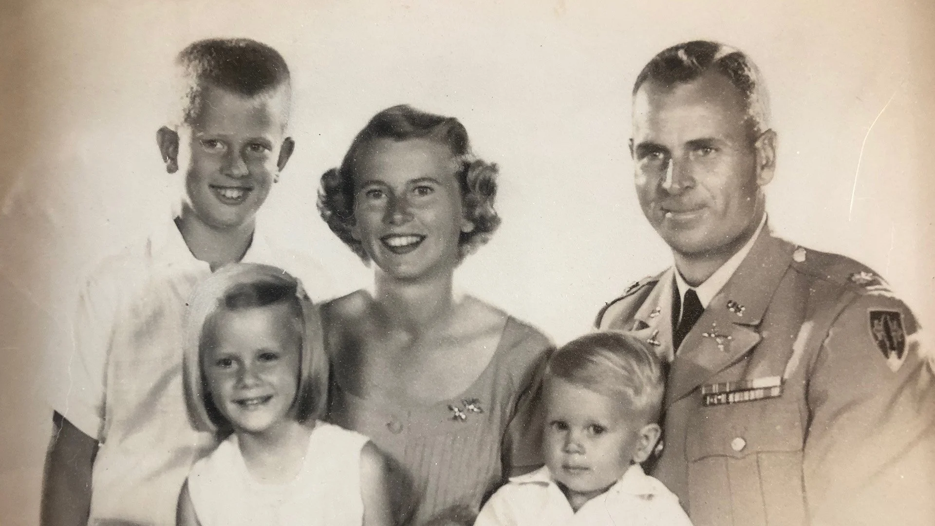 John Vessey with his young family