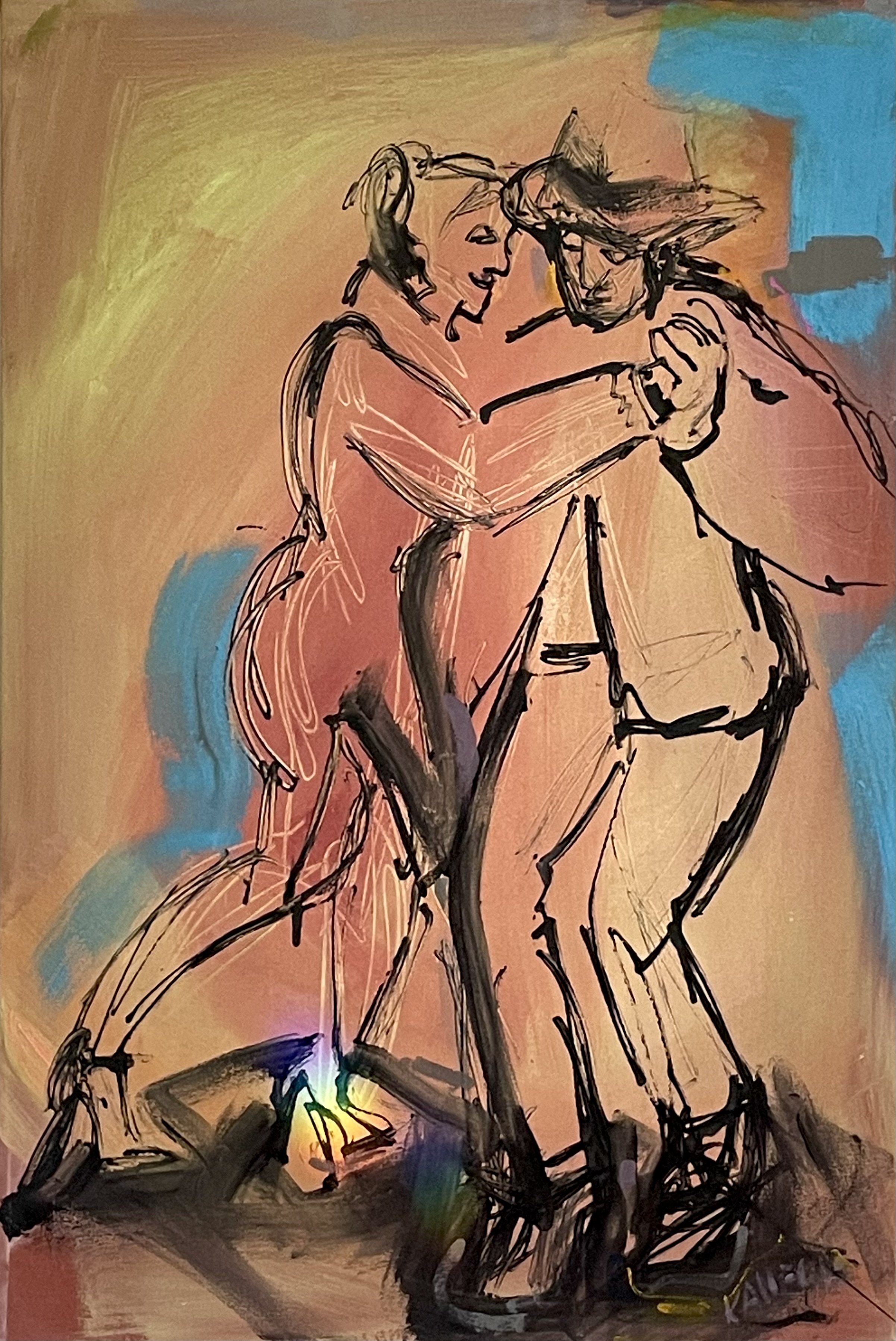 Tango Padres. Acrylic on canvas. 24”x36”. $450