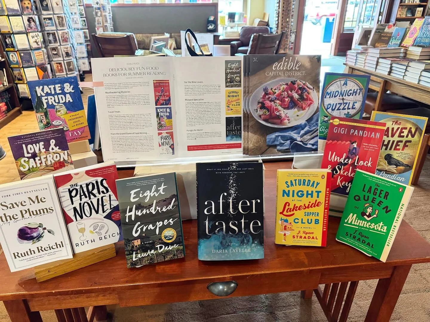 The only thing better than a good beach read is a good foodie beach read, and we were lucky enough to get a whole host of them recommended to us by Cheryl McKeon of @bookhousealbany. 

They&rsquo;ve put up a gorgeous display of their recommended read