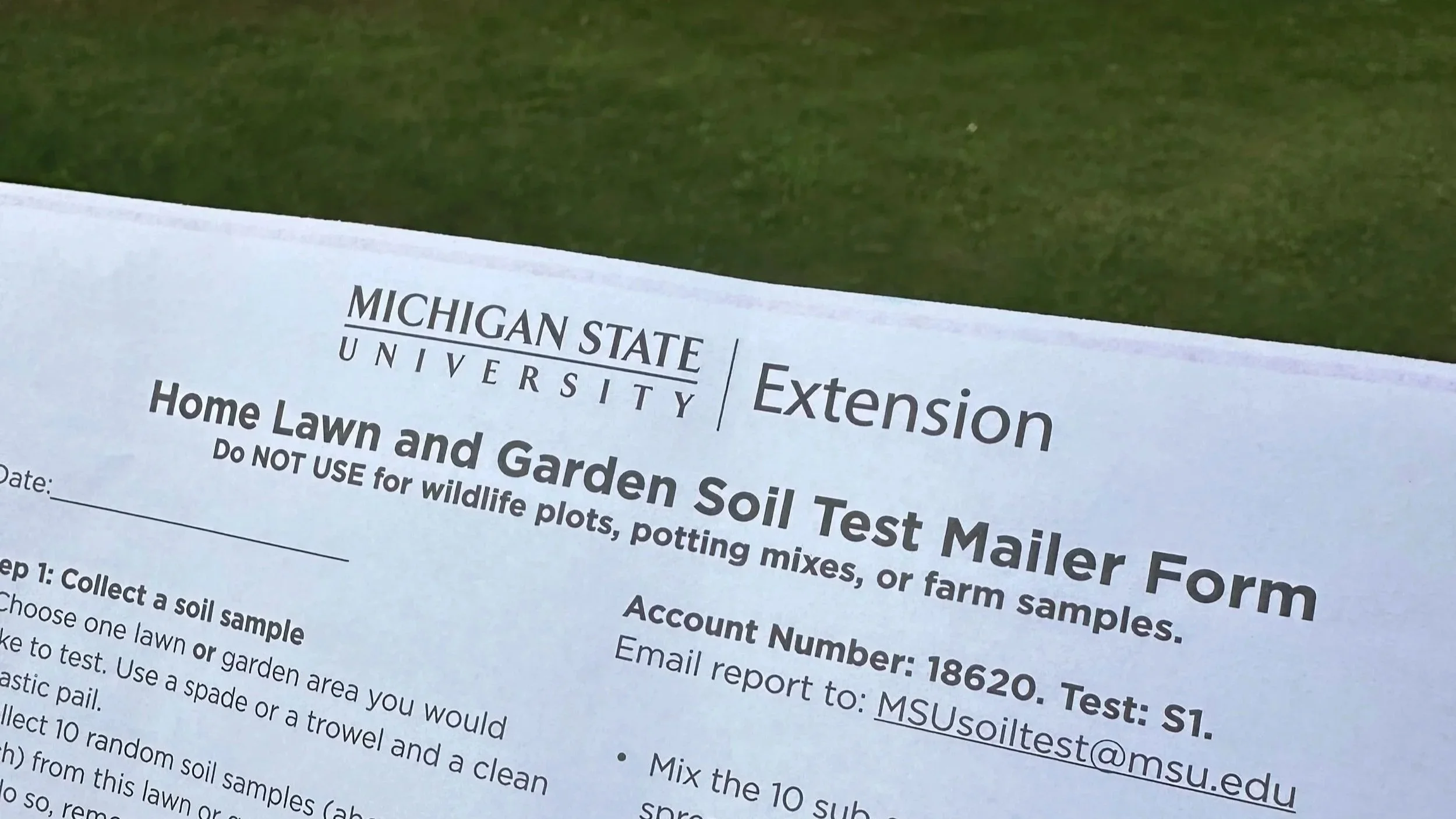 Michigan State University Extension Soil Test