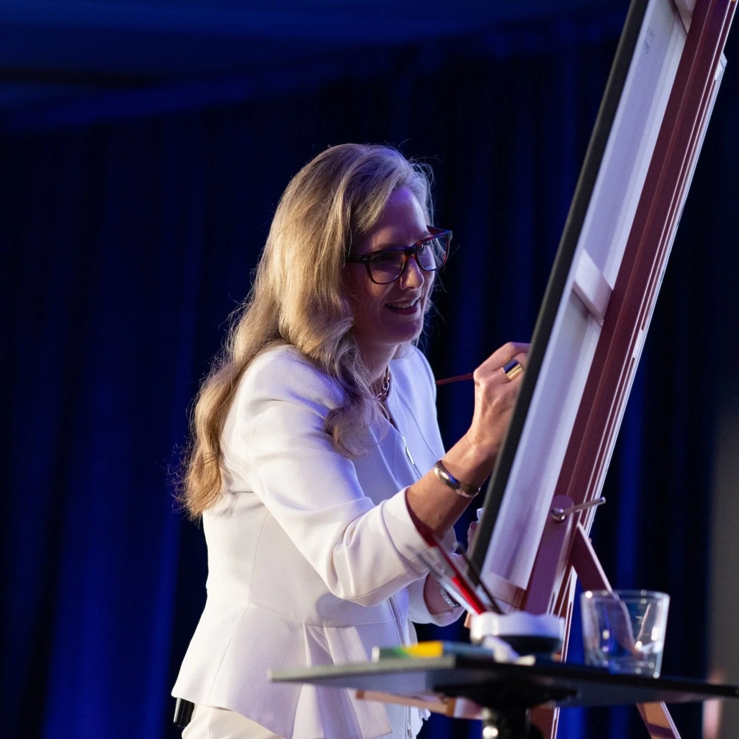 Heather Hodges, PhD Keynote Speaker on Creativity and Innovation and Speed-Painter