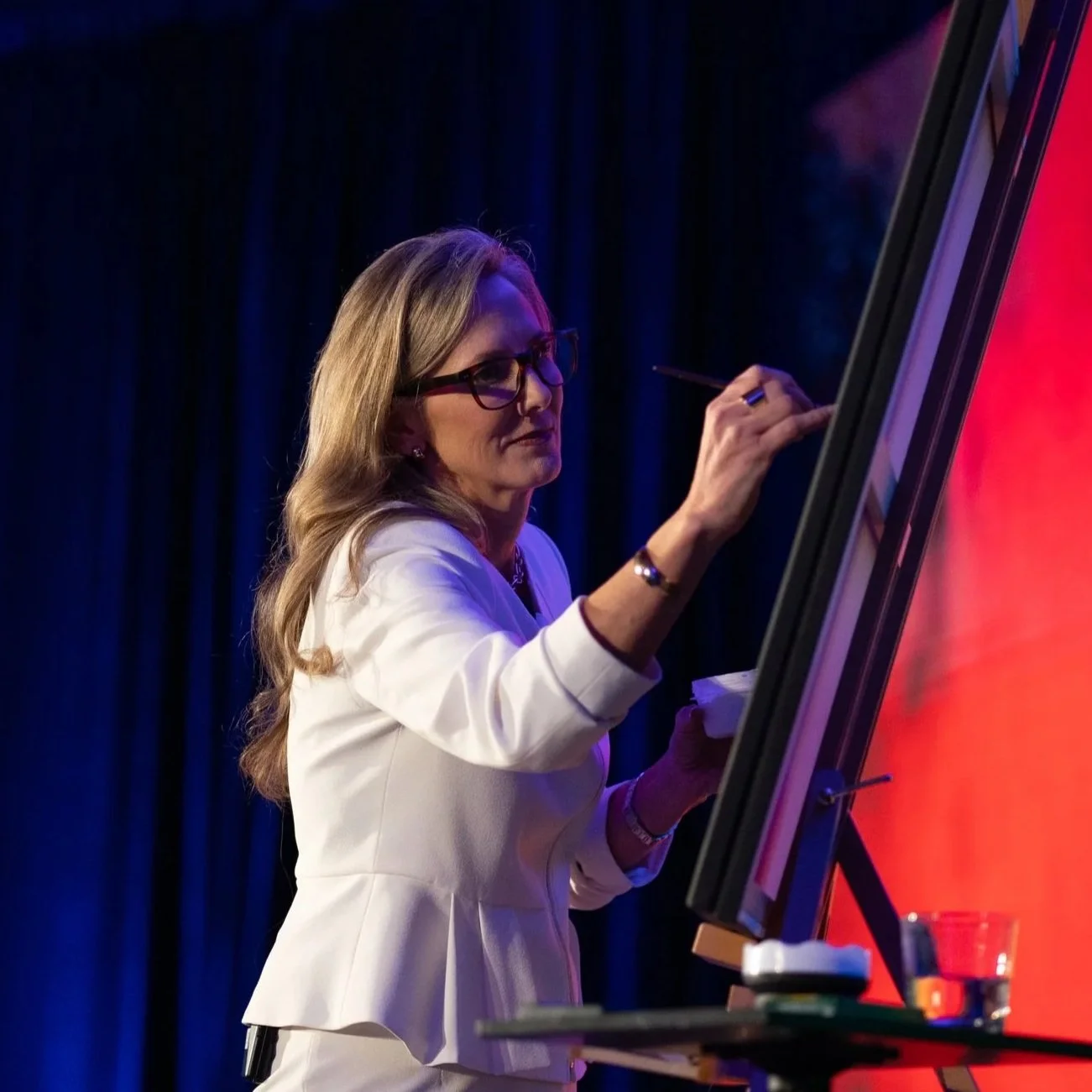 Heather Hodges, PhD Keynote Speaker on Creativity and Innovation and Speed-Painter