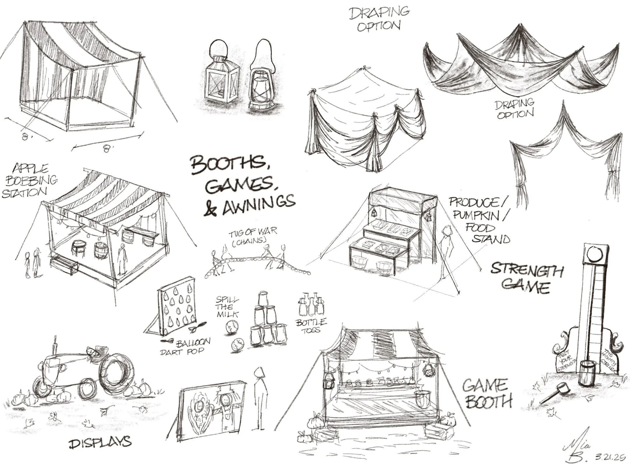 "Last Apple" Booths - Sketch