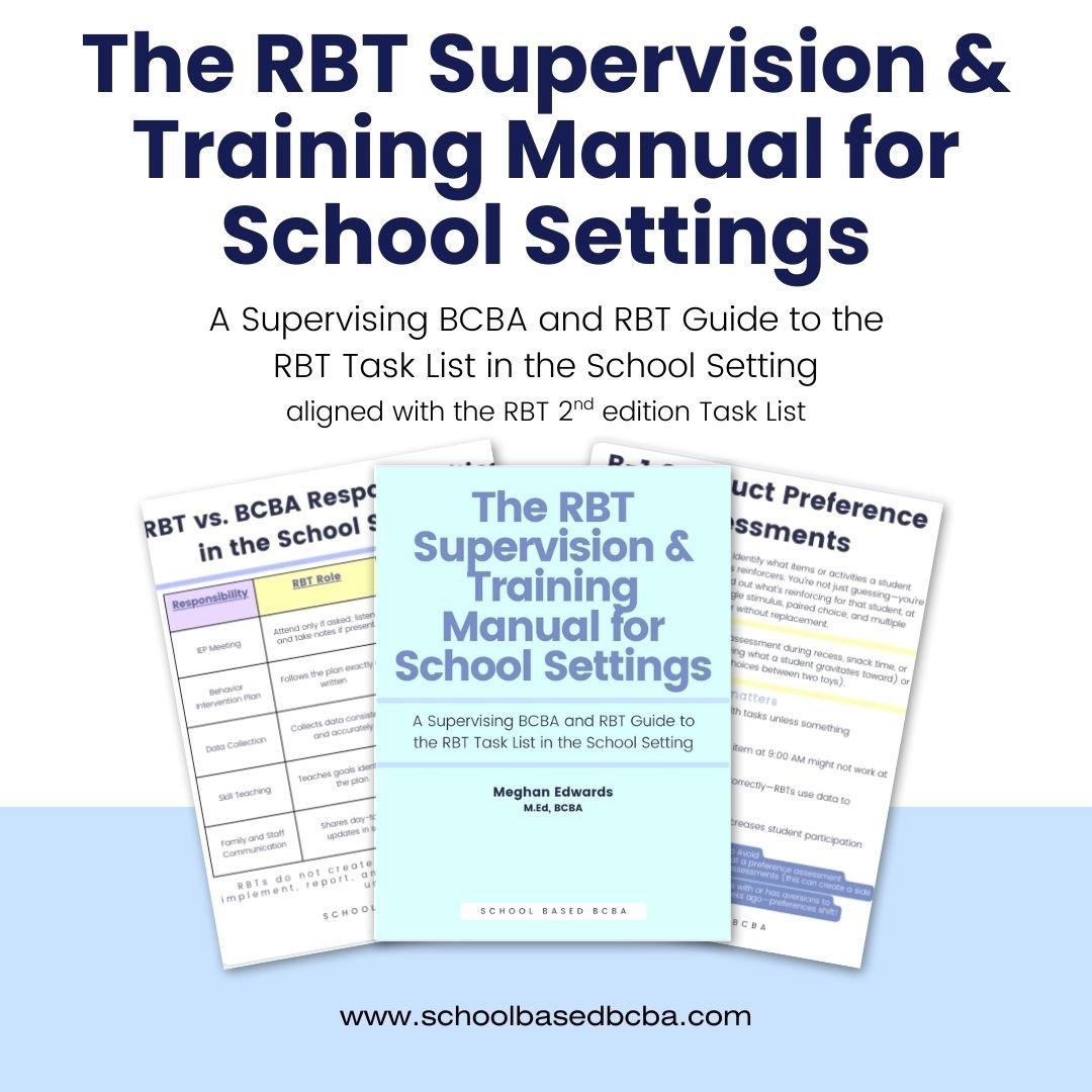 RBT Task List Competency Checklist — School Based BCBA