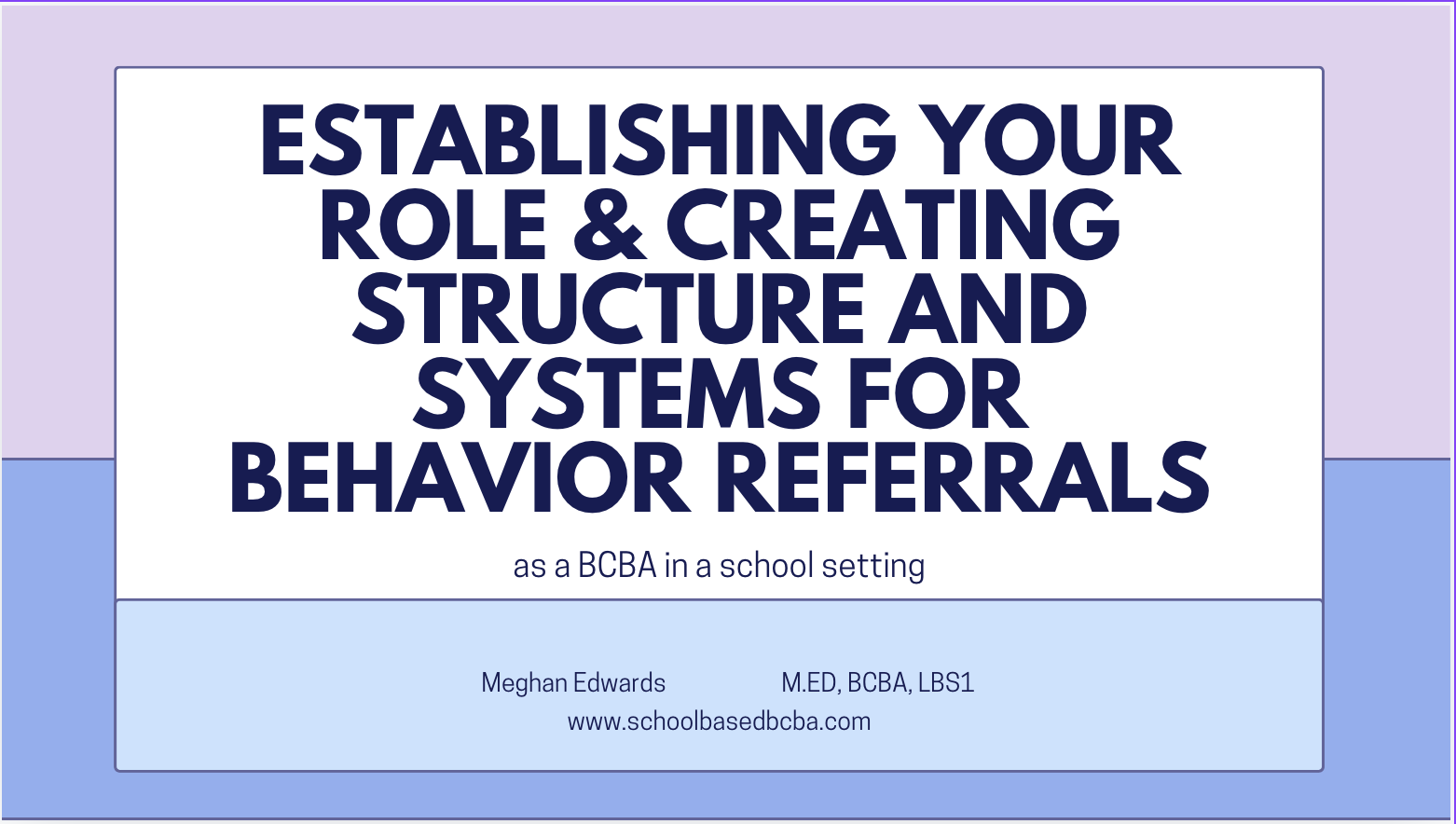 Establishing your role & Creating Structure and Systems for Behavior Referrals