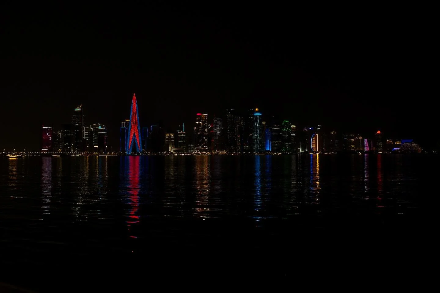 📍 Doha, Qatar

Today some photos of the view of the West Bay Skyline seeing from Doha, Qatar.

Viewing the West Bay skyline during a night tour is a mesmerizing experience as Doha&rsquo;s architectural marvels transform into a vibrant display of lig