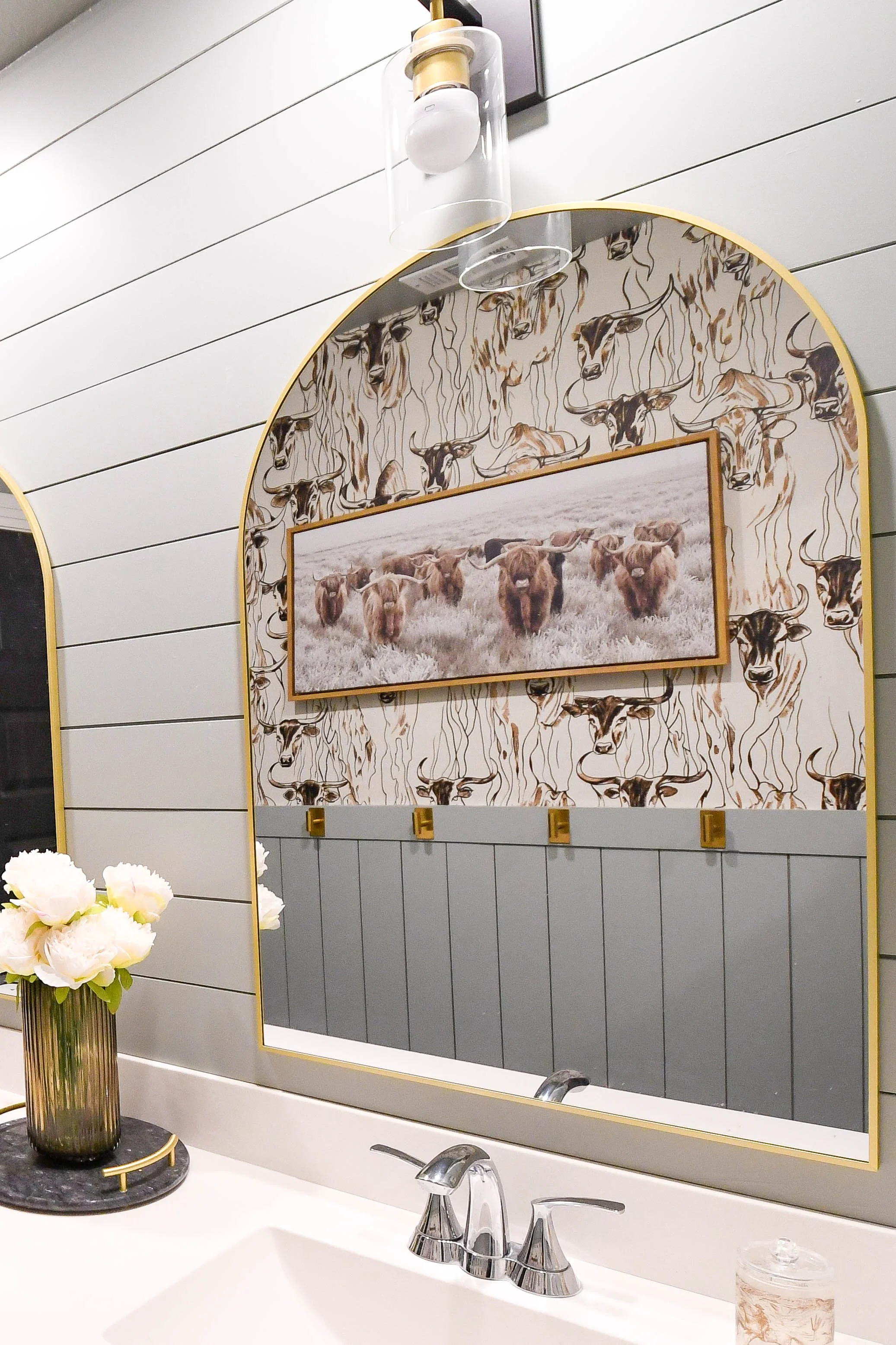 Bathroom remodel and wallpaper in rockwall, tx