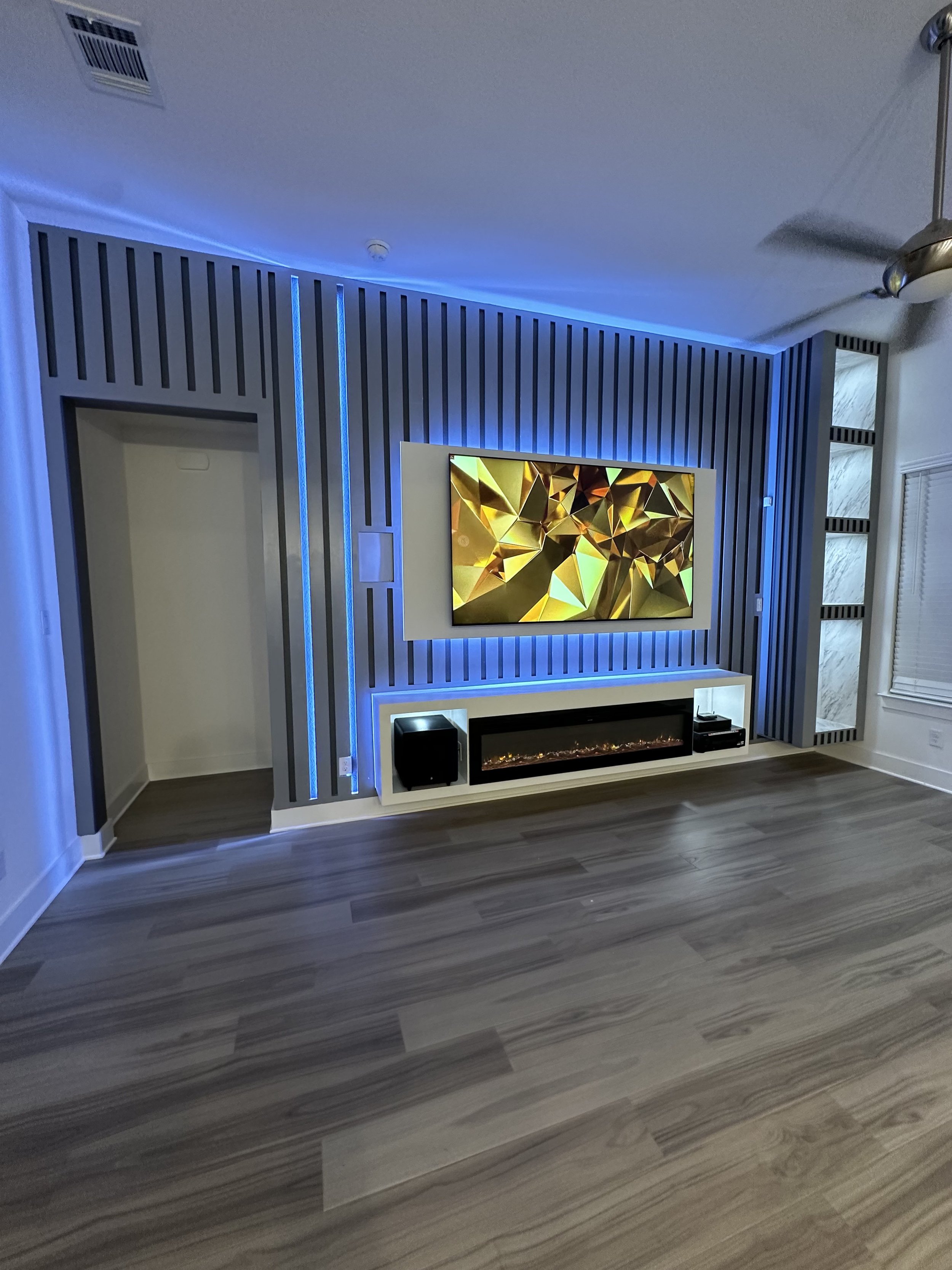 Light Up TV Accent Wall Aubrey TX